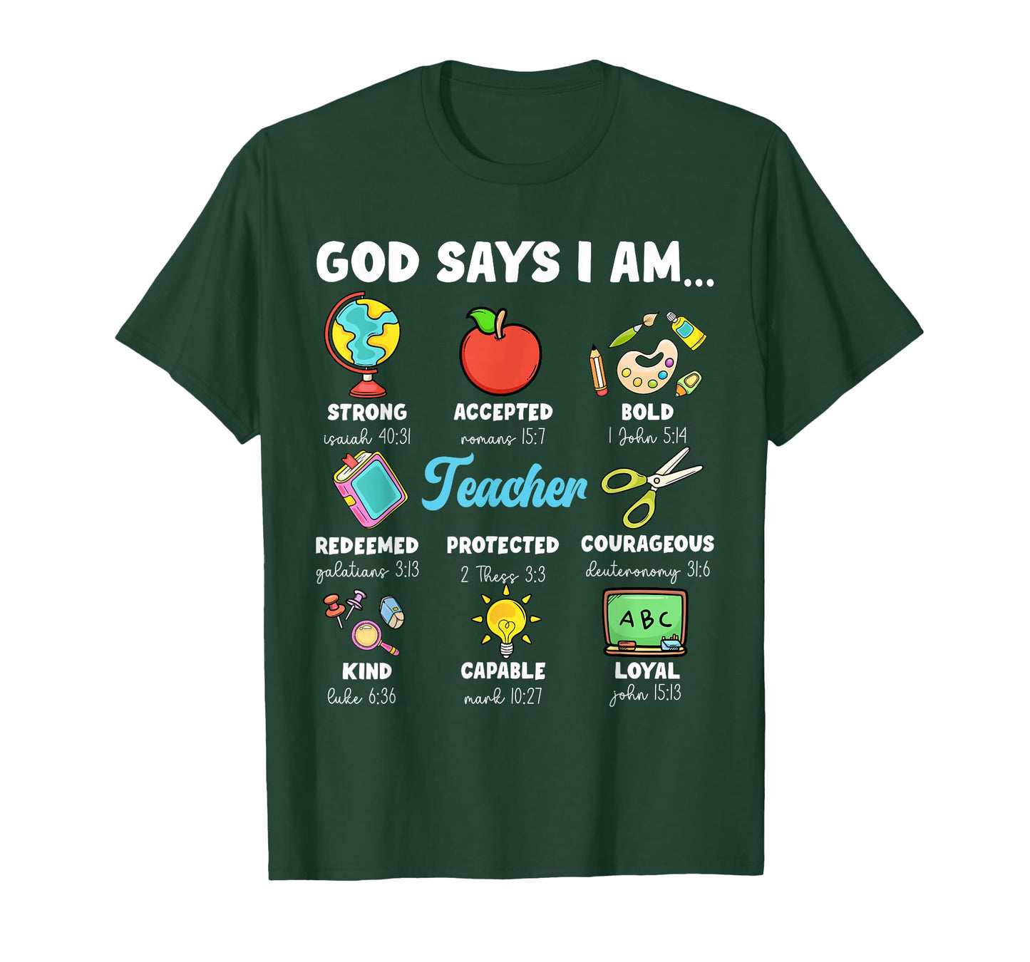 God Says I'm Teacher Christian Back To School Religious T-Shirt