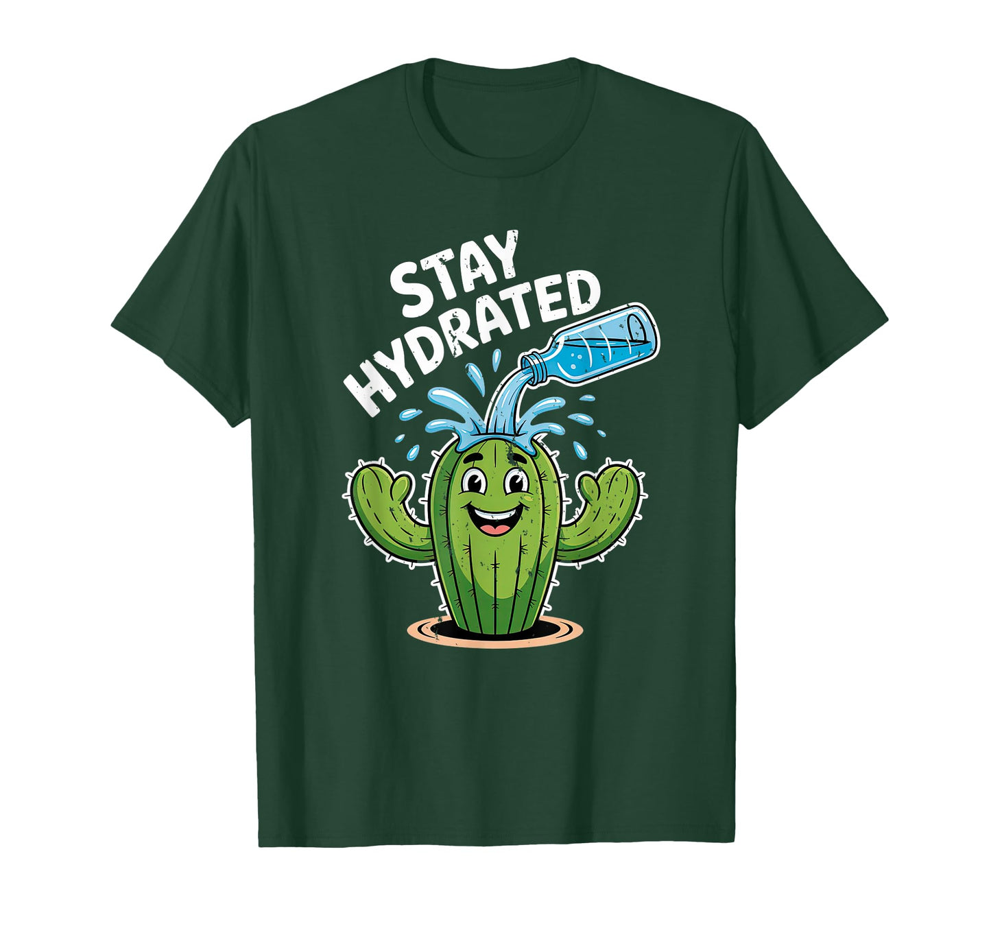 Stay Hydrated Funny Kawaii Cactus Water Reminder Cute Plant T-Shirt