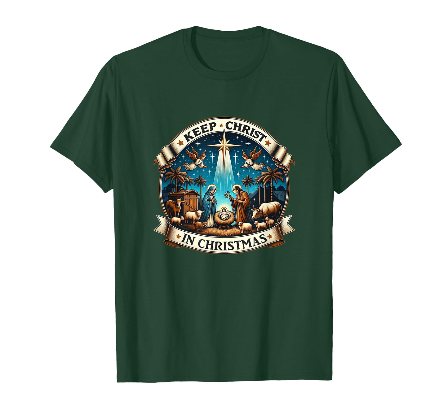 Keep Christ In Christmas - Nativity Scene - T-Shirt