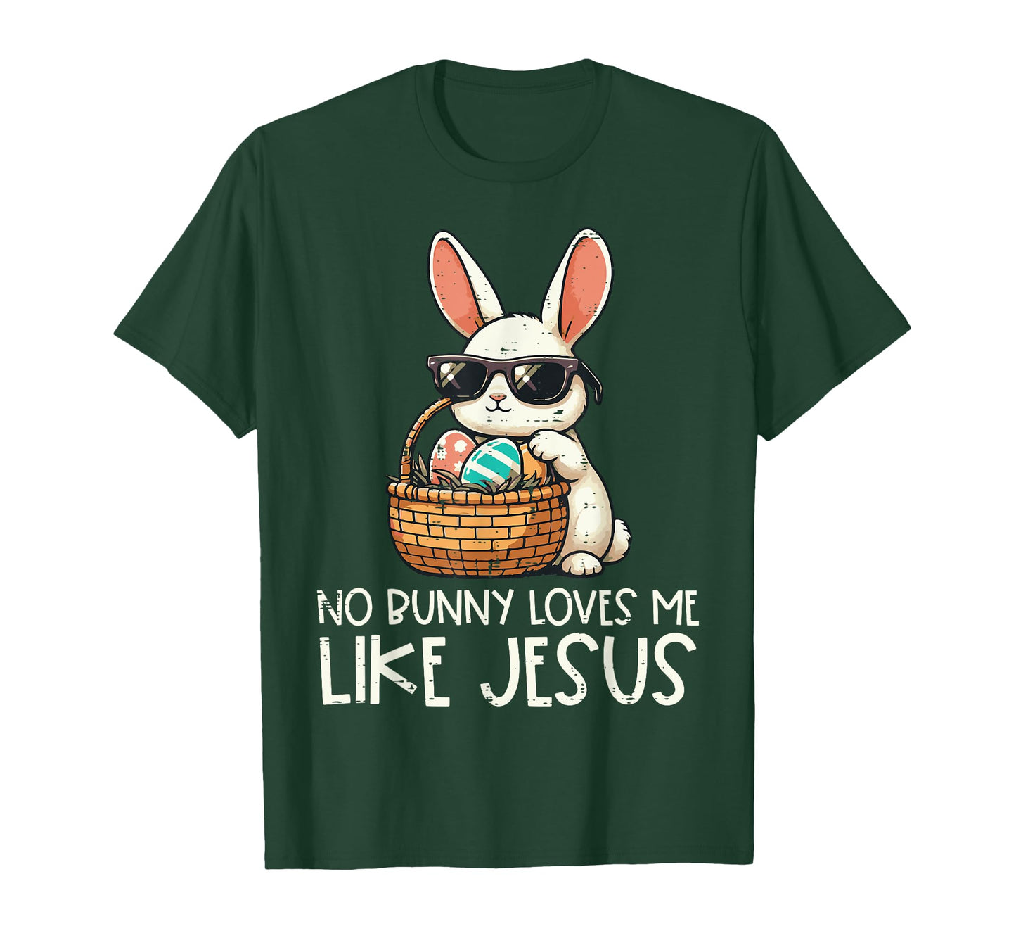 Easter No Bunny Loves Me Like Jesus Christian Kids Women T-Shirt