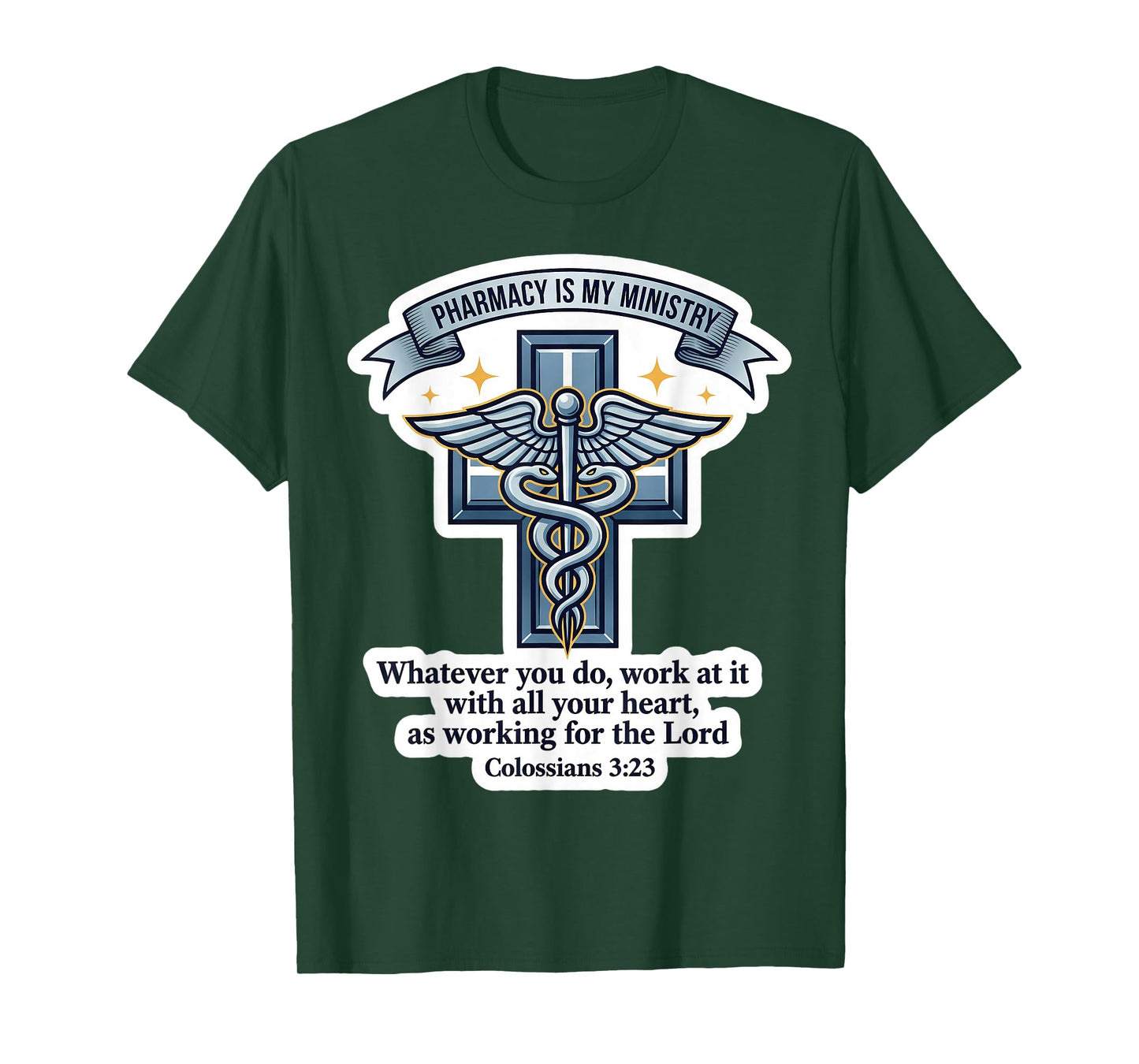 Christian Pharmacist Pharmacy is My Ministry Bible Verse God T-Shirt