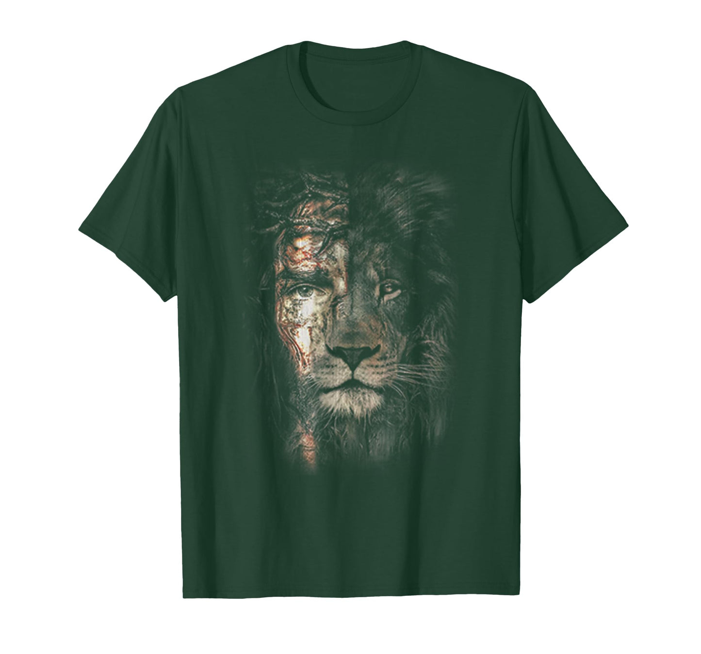 Jesus Lion Christian Cross Religion Lover T-Shirt