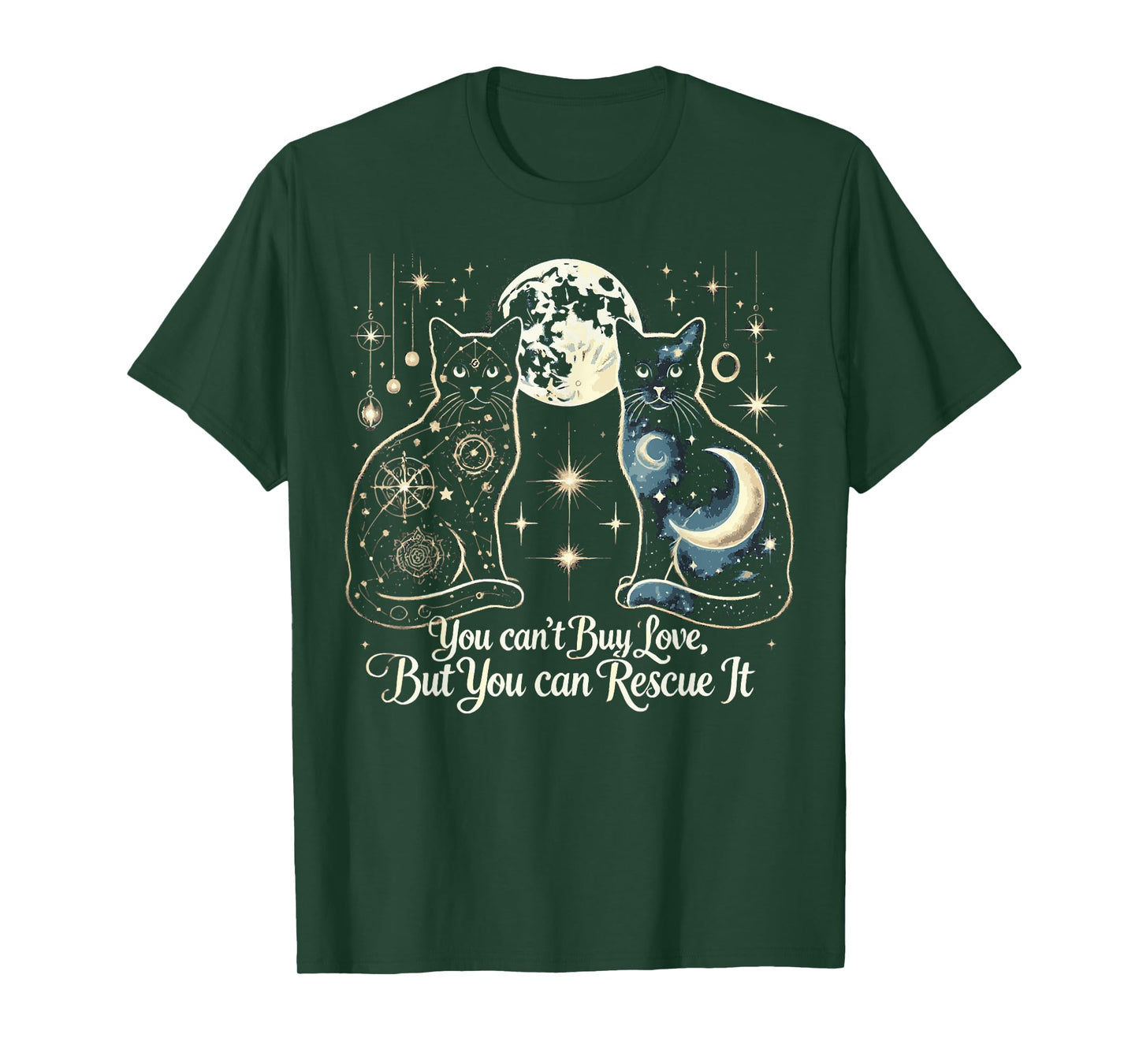 Cat Rescue Sayings for Feral Kitten Animal Rescuer T-Shirt for Men Women