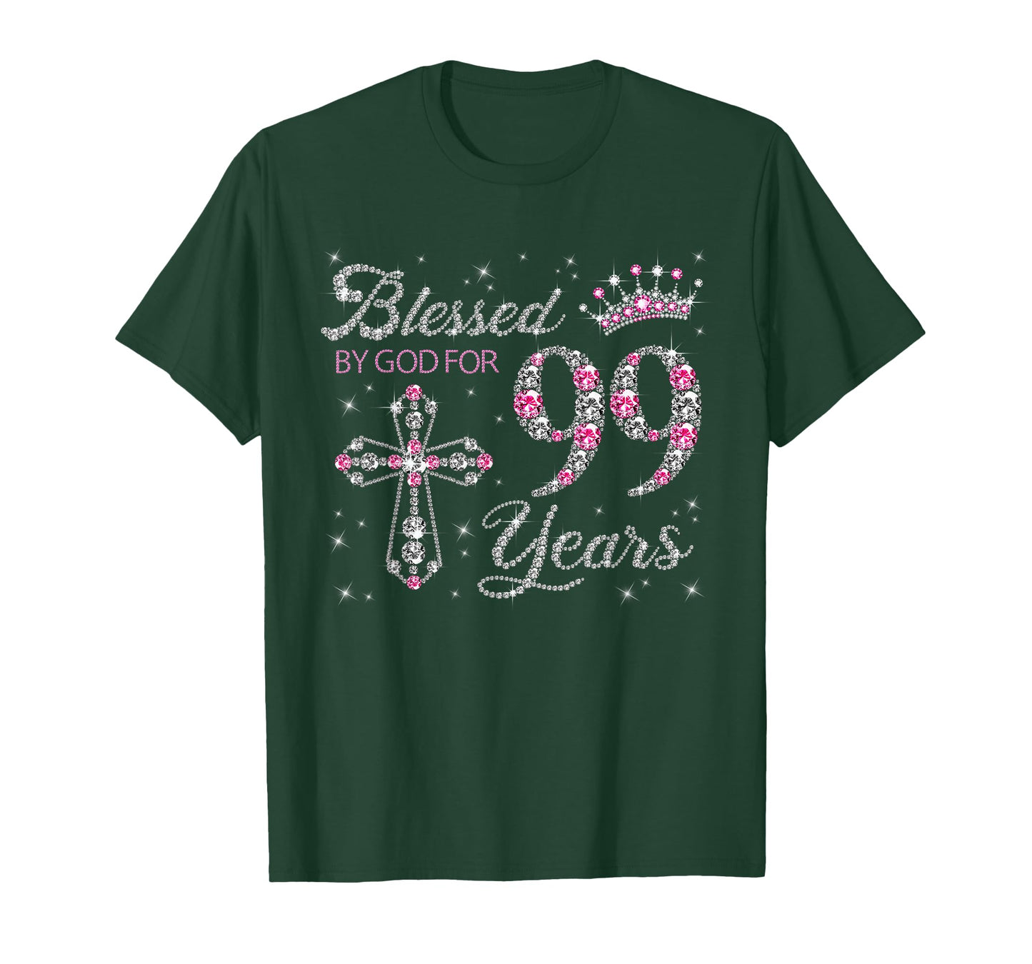 Blessed by God For 99 Years Old 99th Birthday Gift For Women T-Shirt