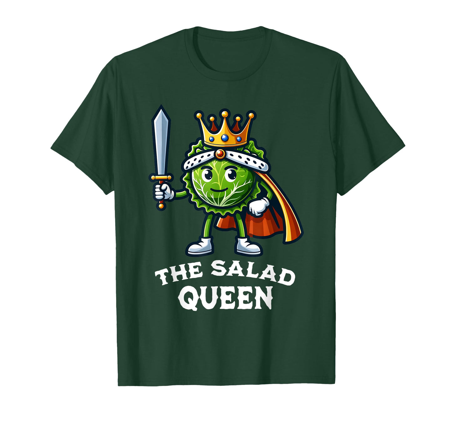 The Salad Queen Funny Salad Lover Lettuce Healthy Eating T-Shirt