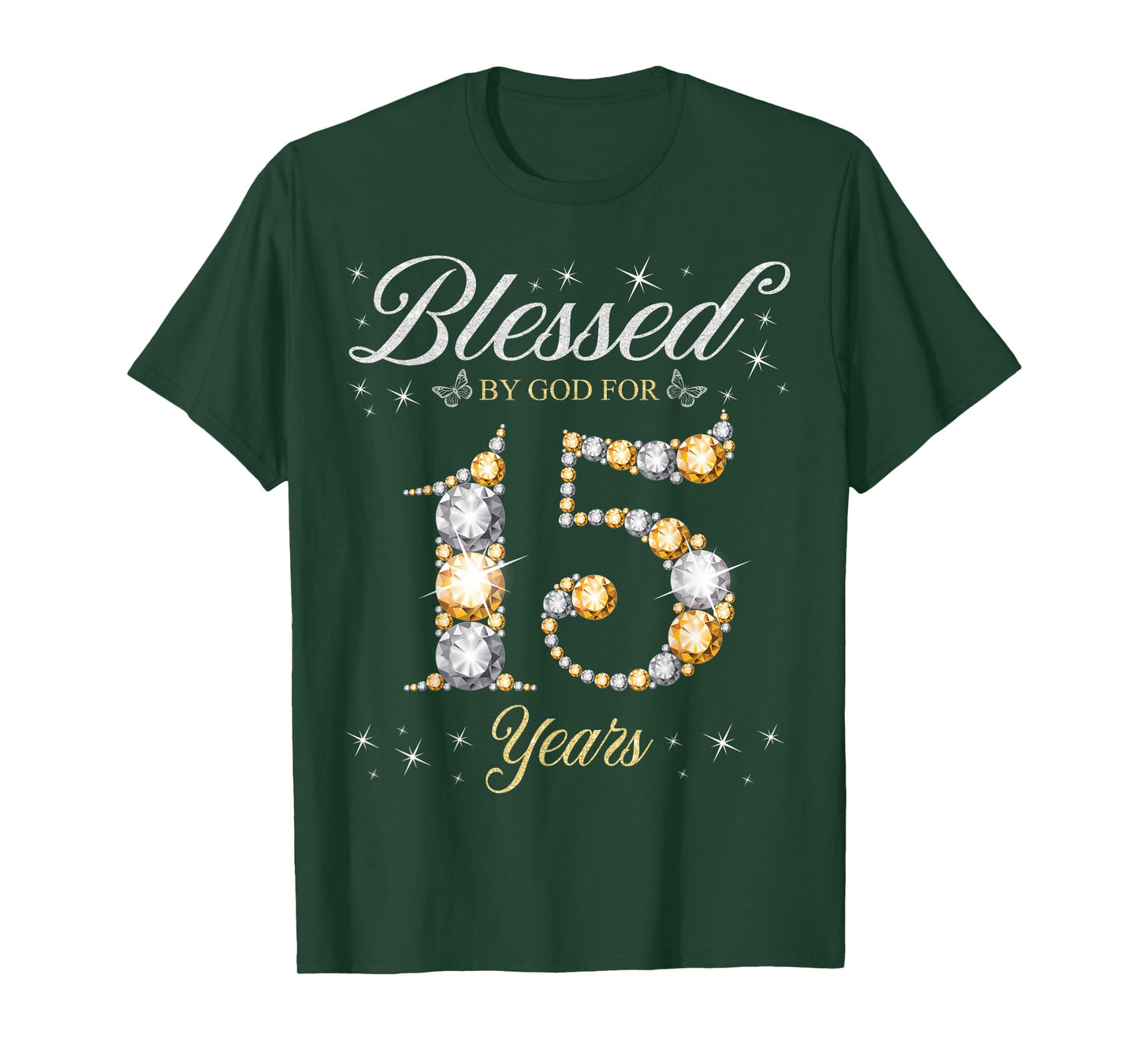 Blessed By God For 15 Years Old 15th Birthday Party T-Shirt
