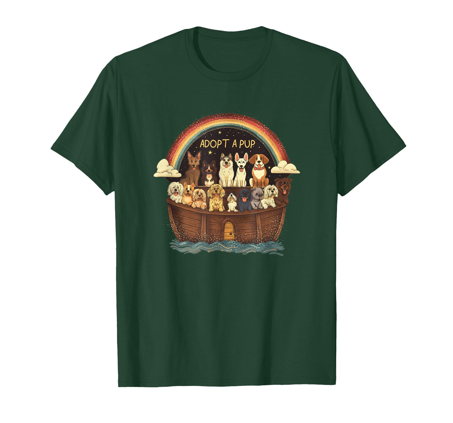 Noah's Ark Dogs Breeds Religious Christian Dog Lover Bible Men Women T-Shirt