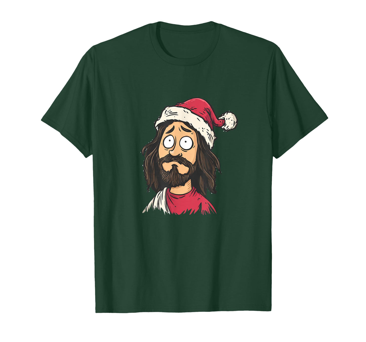 Believer Jesus Christ with Santa Claus Hat Costume T-Shirt