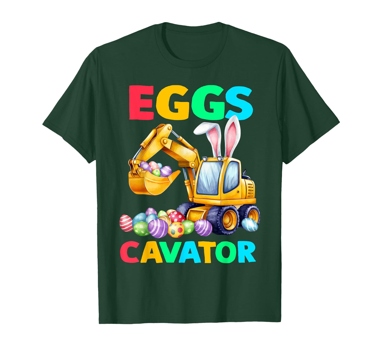Eggs-Cavator Easter Bunny Eggs Excavator Boys Kids Toddlers T-Shirt
