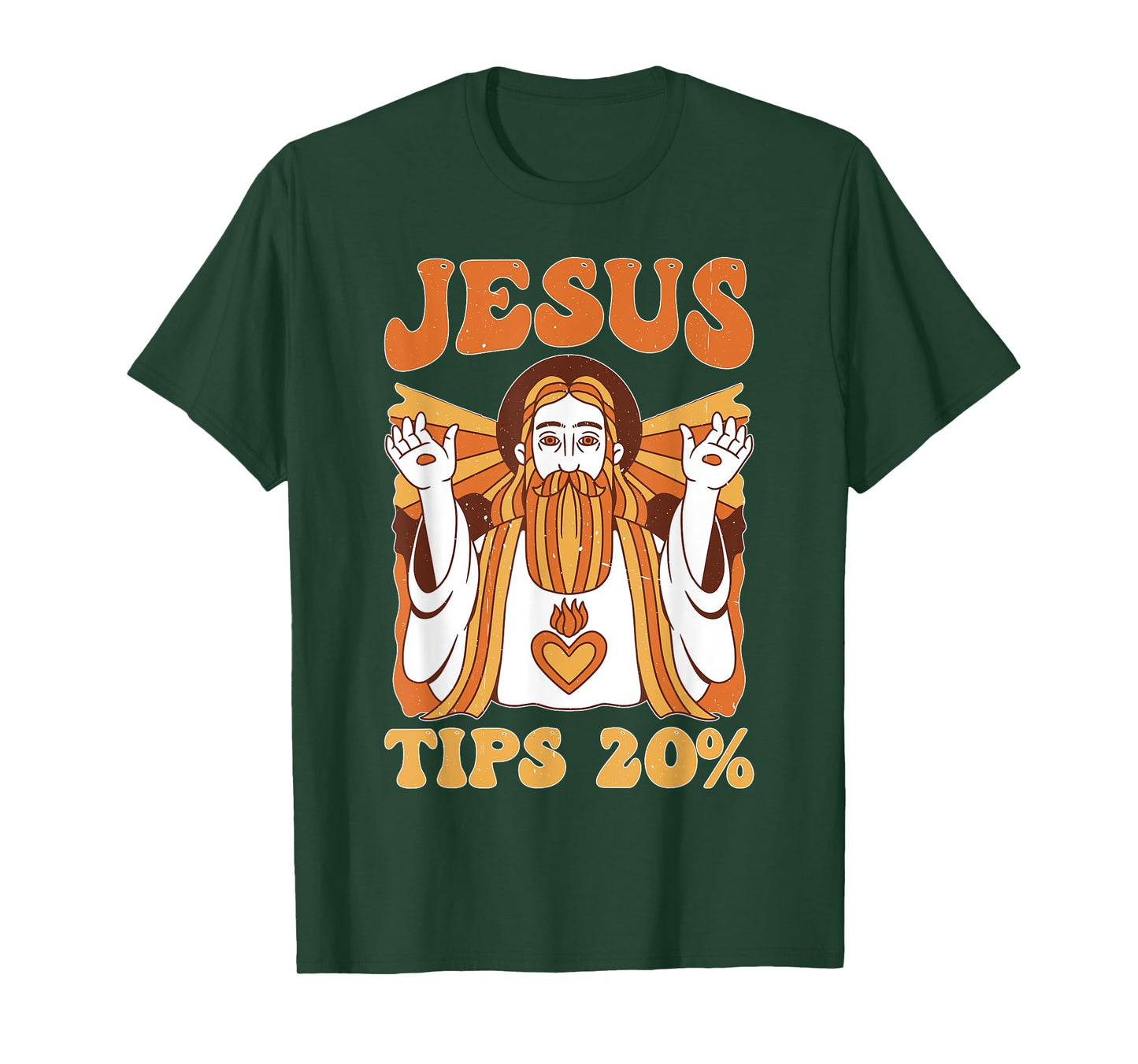 Jesus Tips 20% Bartender Waiter Jokes --- T-Shirt