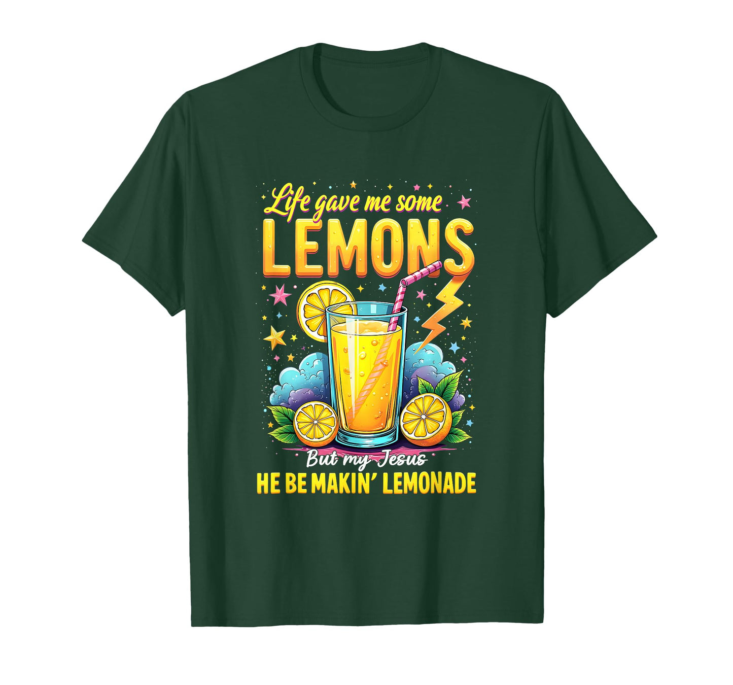 Jesus Making Lemonade Bible Life Gave Me Some Lemons T-Shirt