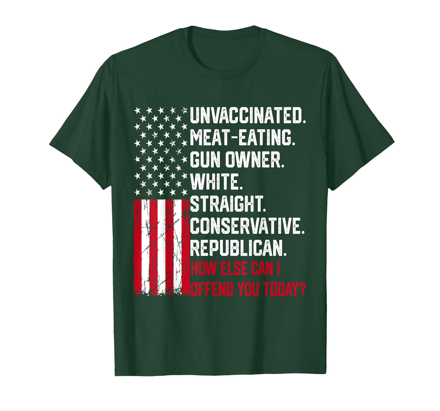 How Else Can I Offend You Today Funny Saying Quote Usa Flag Women Men T-Shirt