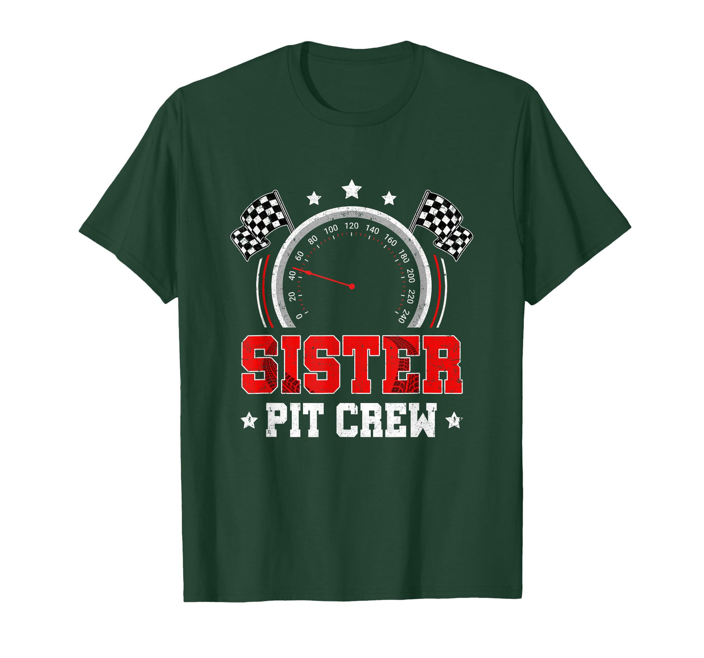 Sister Pit Crew Race Car Birthday Party Racing Family T-Shirt