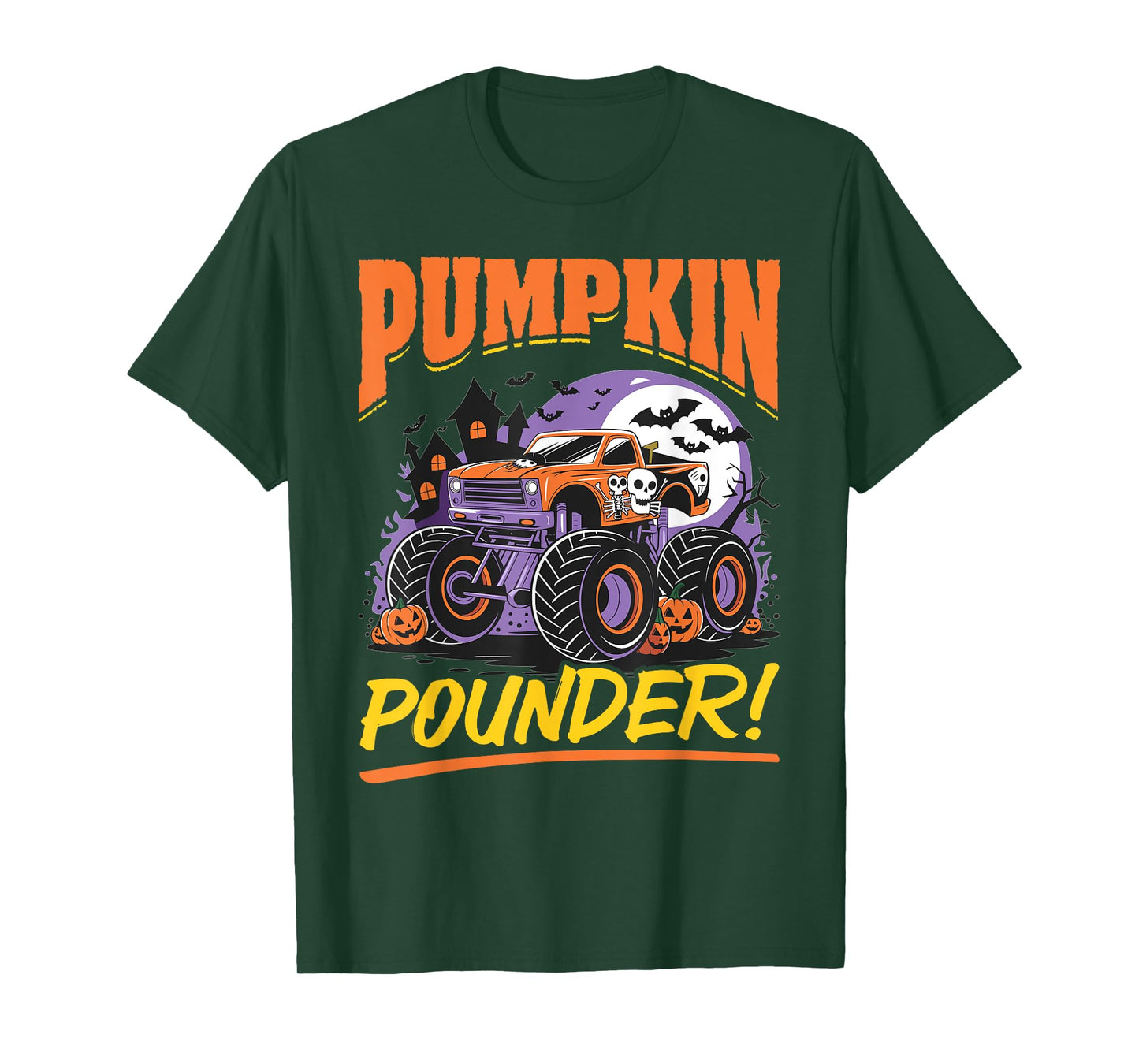 Monster Truck Halloween Pumpkin Pounder! T-Shirt