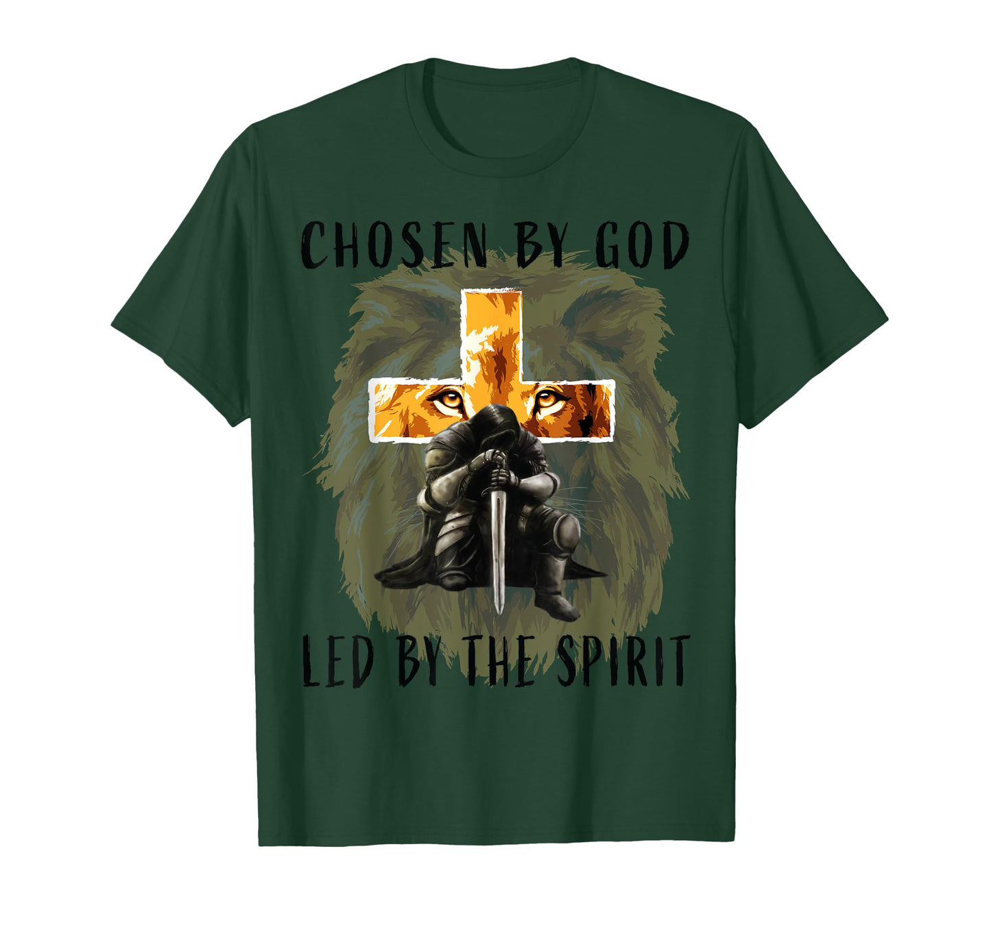 Chosen by God Led by the Holy Spirit Christian Religious Men T-Shirt