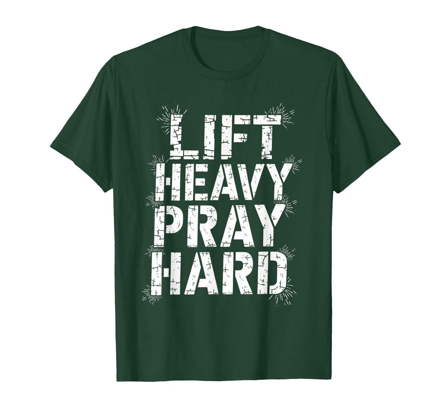 Lift Heavy Pray Hard Tshirt Gym Christian Gift Jesus Faith T-Shirt