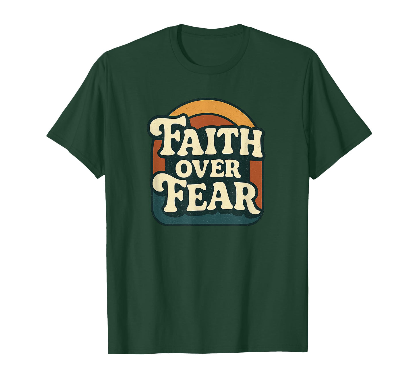 Faith Over Fear Retro Christian Vintage 70s T-Shirt