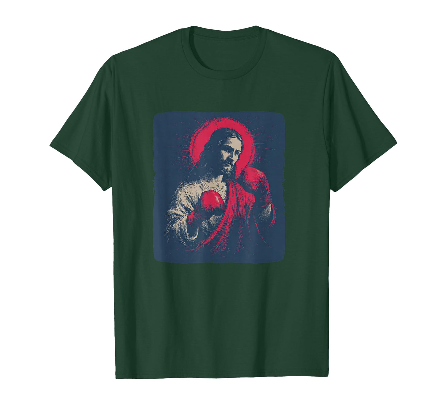 Holy Boxing Gloves for Box Ring and Jesus Christ T-Shirt