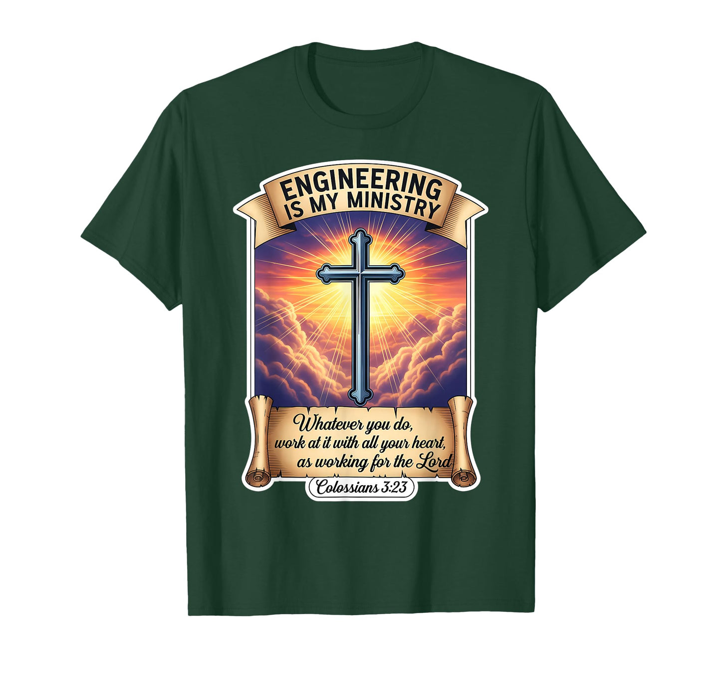 Christian Engineer Engineering is My Ministry Jesus Christ T-Shirt