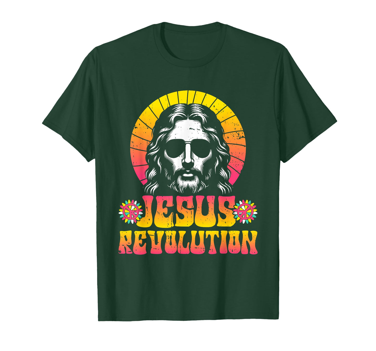 Jesus Revolution Faith Retro Groovy Christian T-Shirt