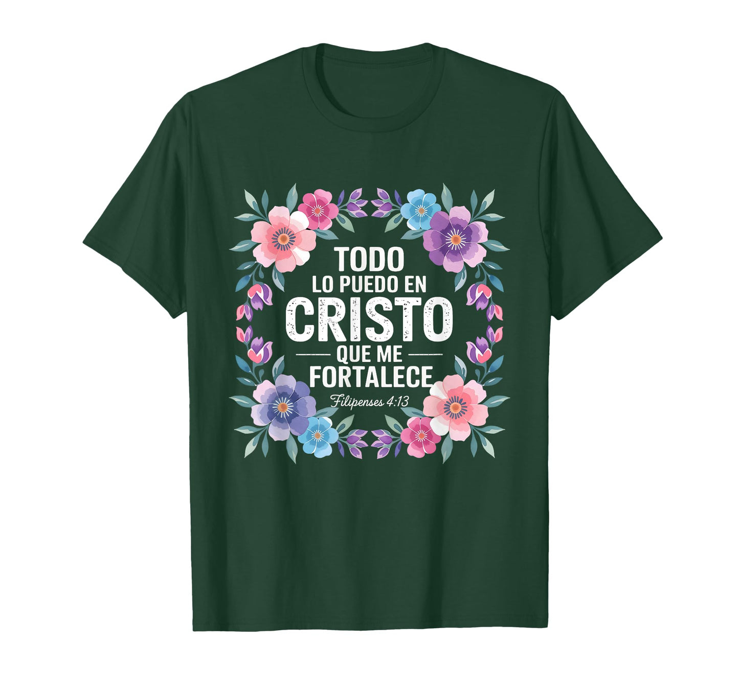Todo Lo Puedo en Cristo Christian Verse T-Shirt