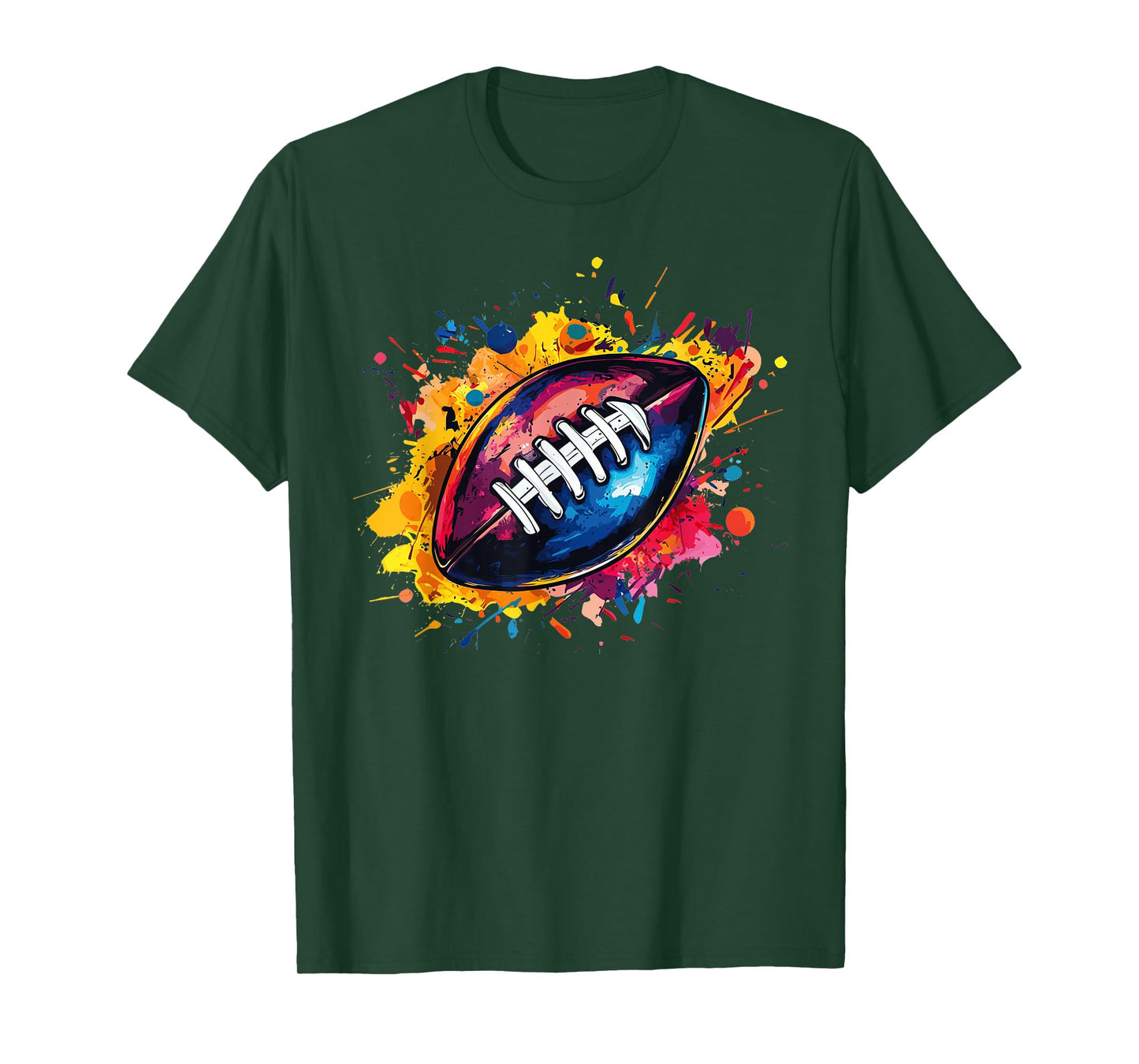 Football Designs. Unisex Football Graphic T-Shirt - Black, Small, Short Sleeve