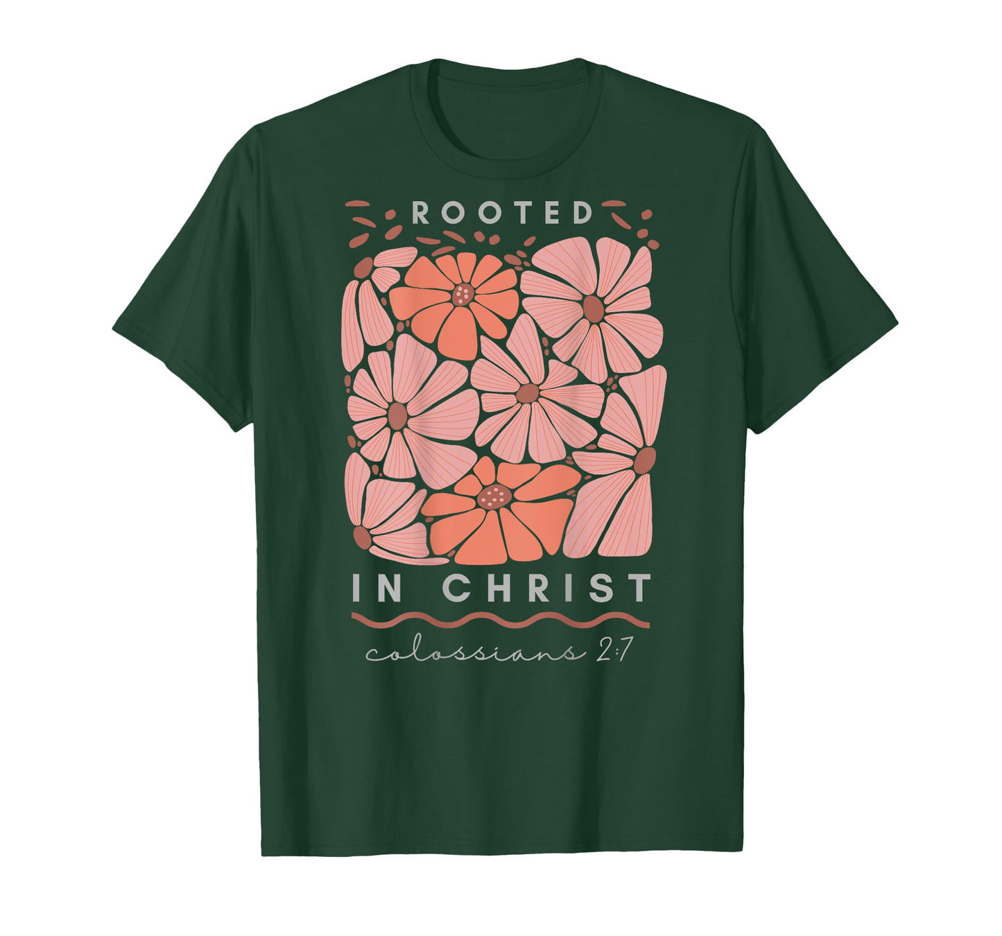 Colossians 2:7 Roots in Christ Scripture Christian Vintage T-Shirt