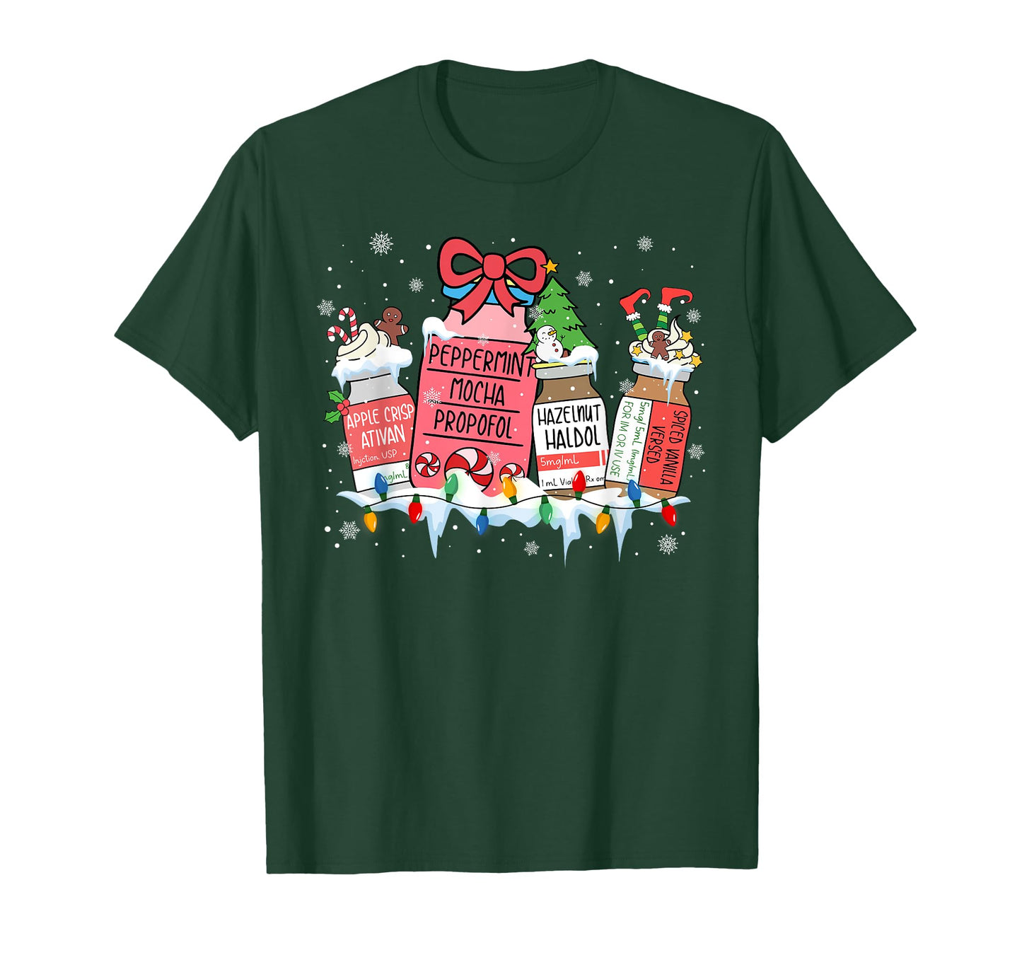 Pharmacy Crew Christmas Pharmacist Medicine Reindeer Bow T-Shirt