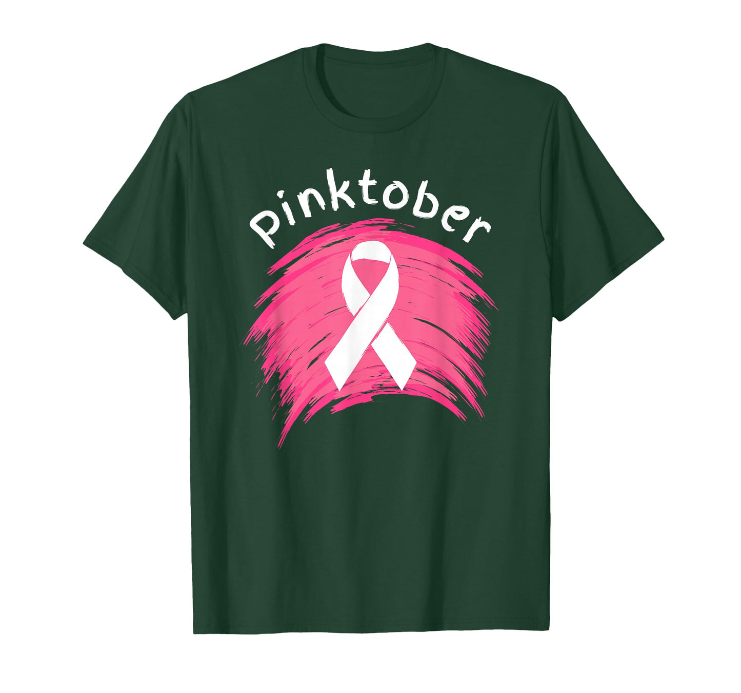 Pinktober Cute Pink October Breast Cancer Ribbon Distressed T-Shirt