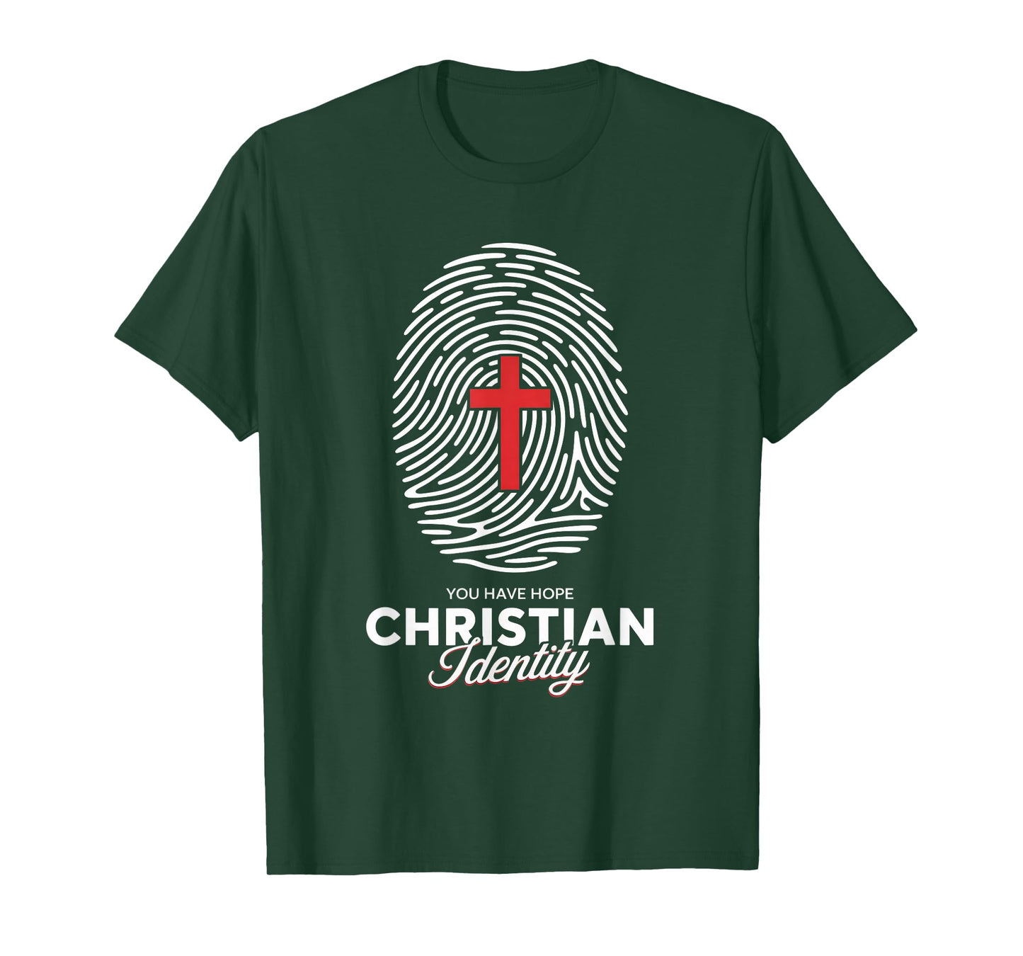 Fingerprint Cross Identity Christian Streetwear T-Shirt