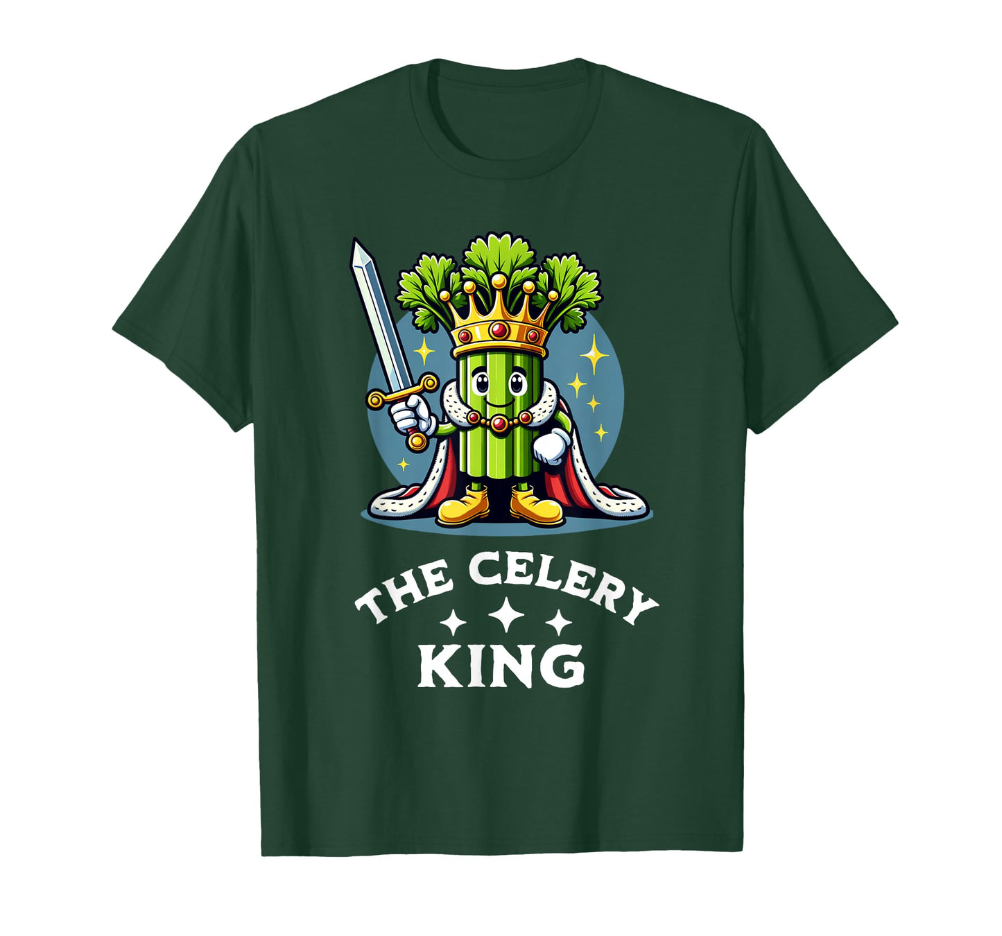 The Celery King Funny Vegan Vegetable Veggie Lover Quote T-Shirt
