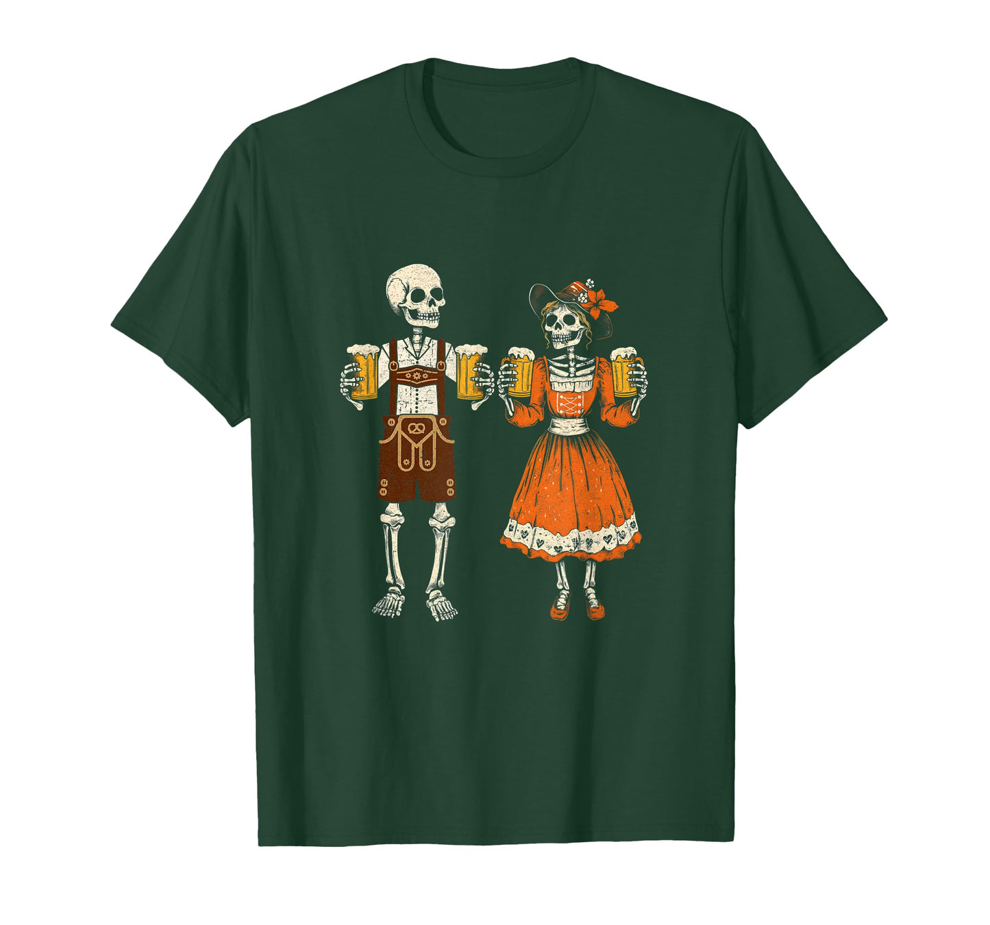Oktoberfest Beer German Funny Couple Lederhosen Costume T-Shirt