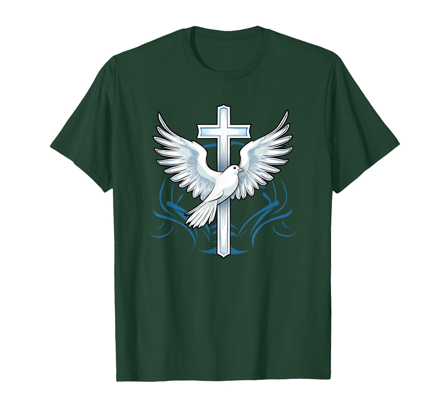 Holy Spirit Dove Praise Jesus Baptism of Jesus Cross T-Shirt