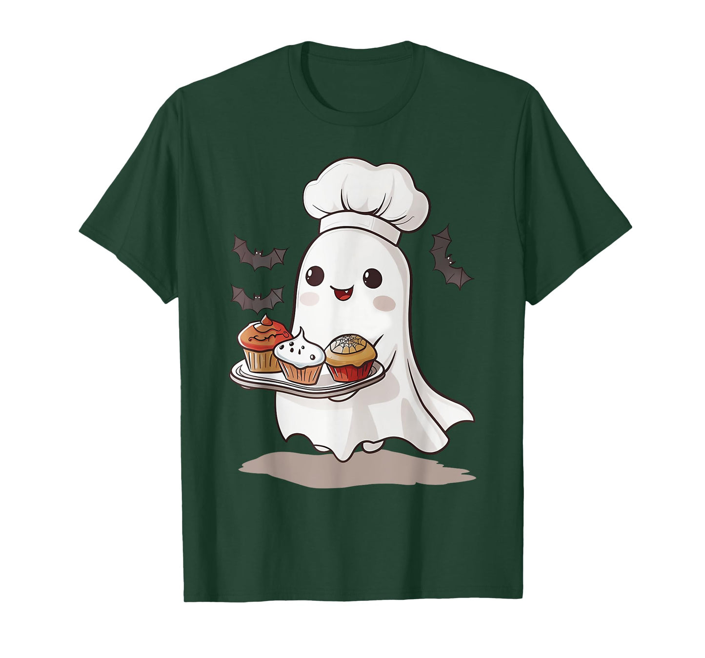 Cute Ghost Chef Baker Halloween Spooky Baking Costume T-Shirt