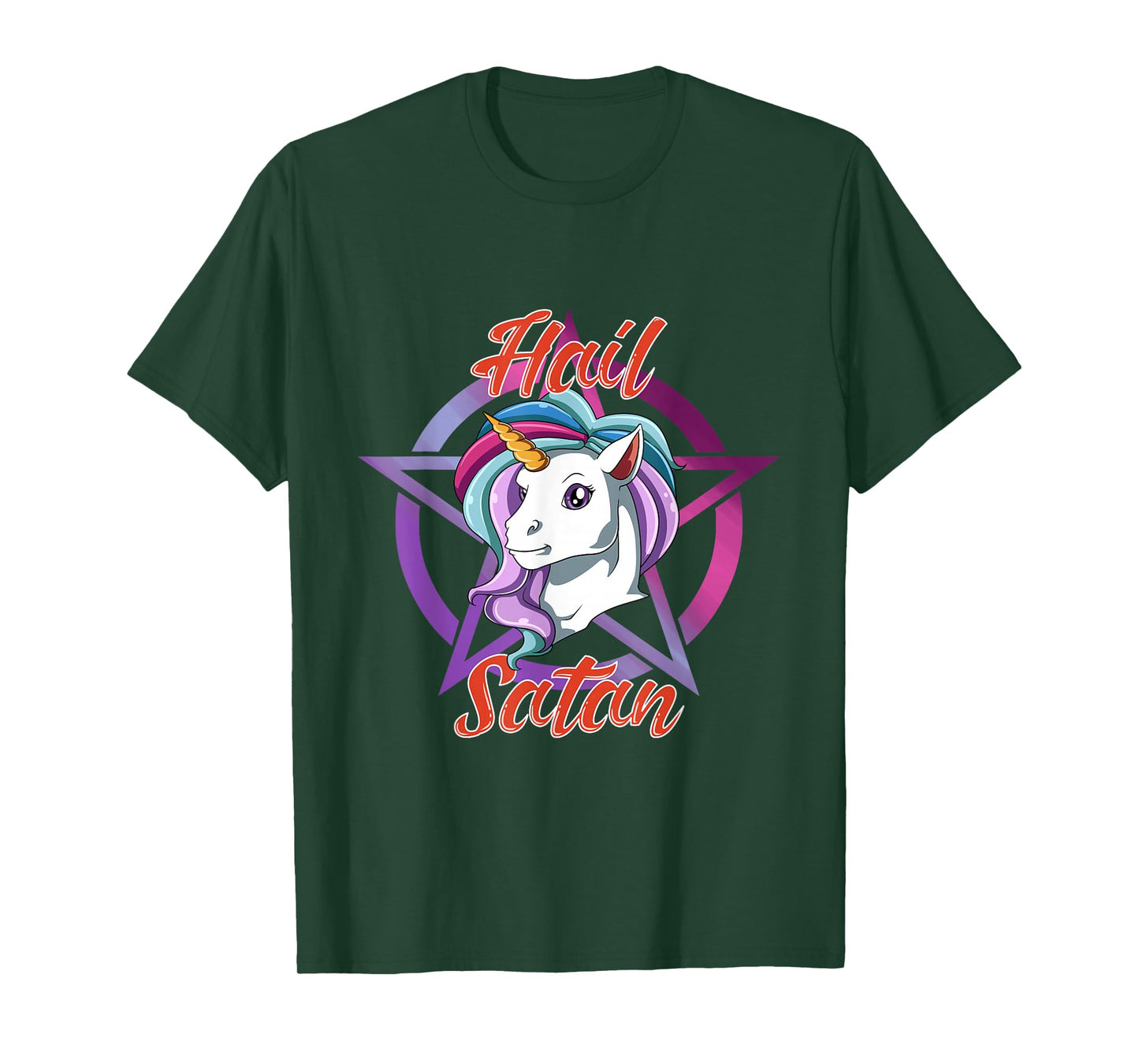 Satan Unicorn Sarcastic Gothic T-Shirt