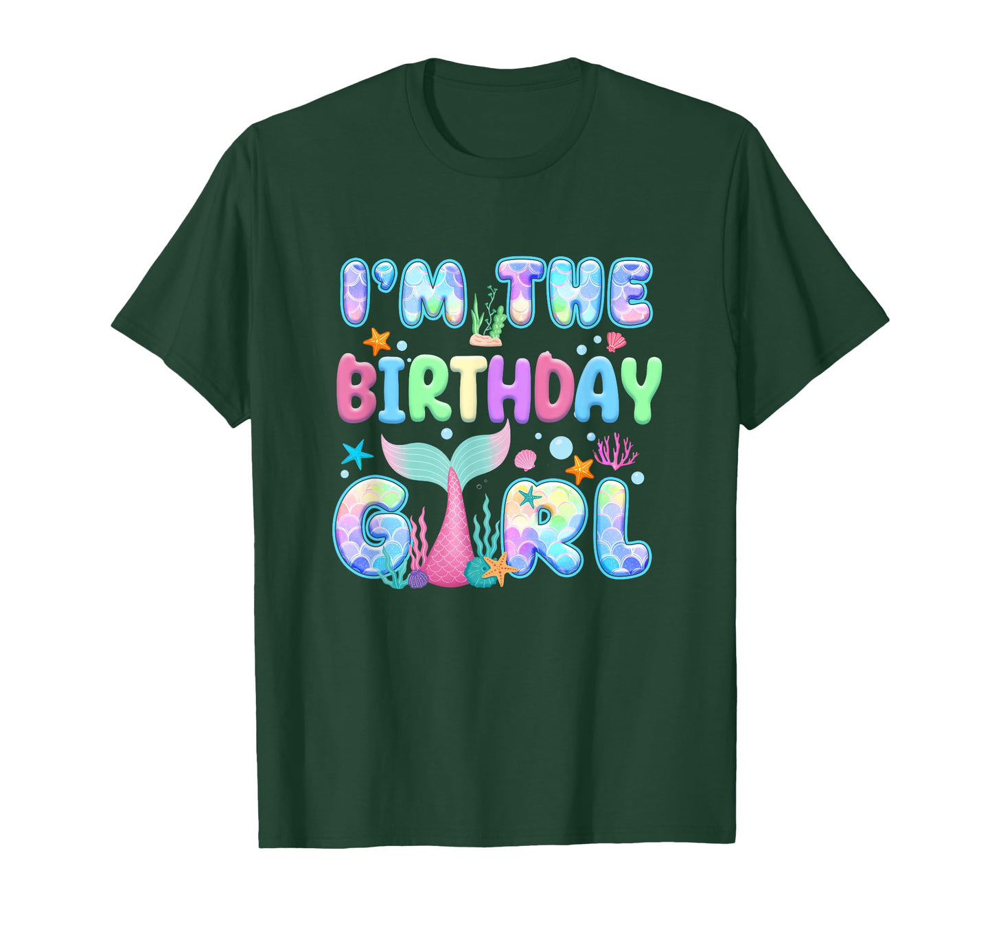 I'm The Birthday Mermaid Girl Family Matching Party T-Shirt