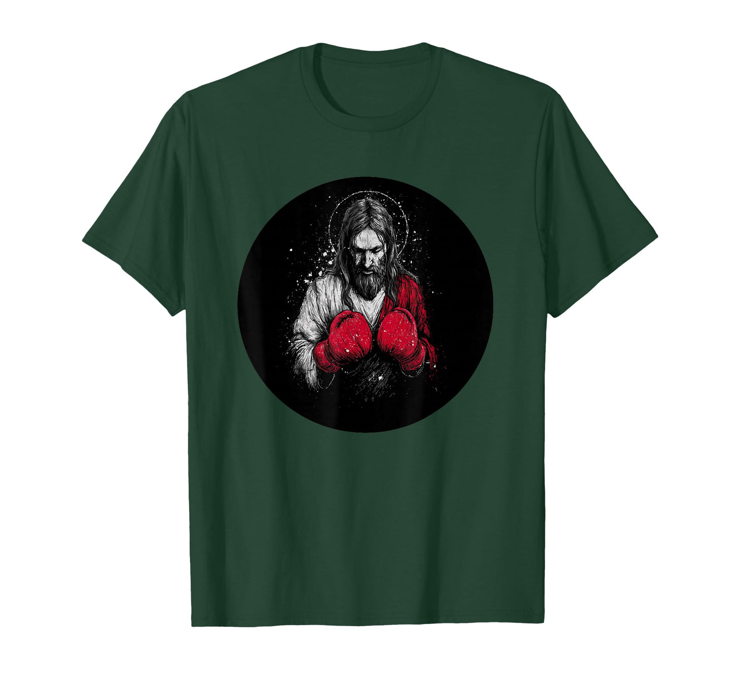 Jesus Christ in Punching Gloves for Sports Fans T-Shirt