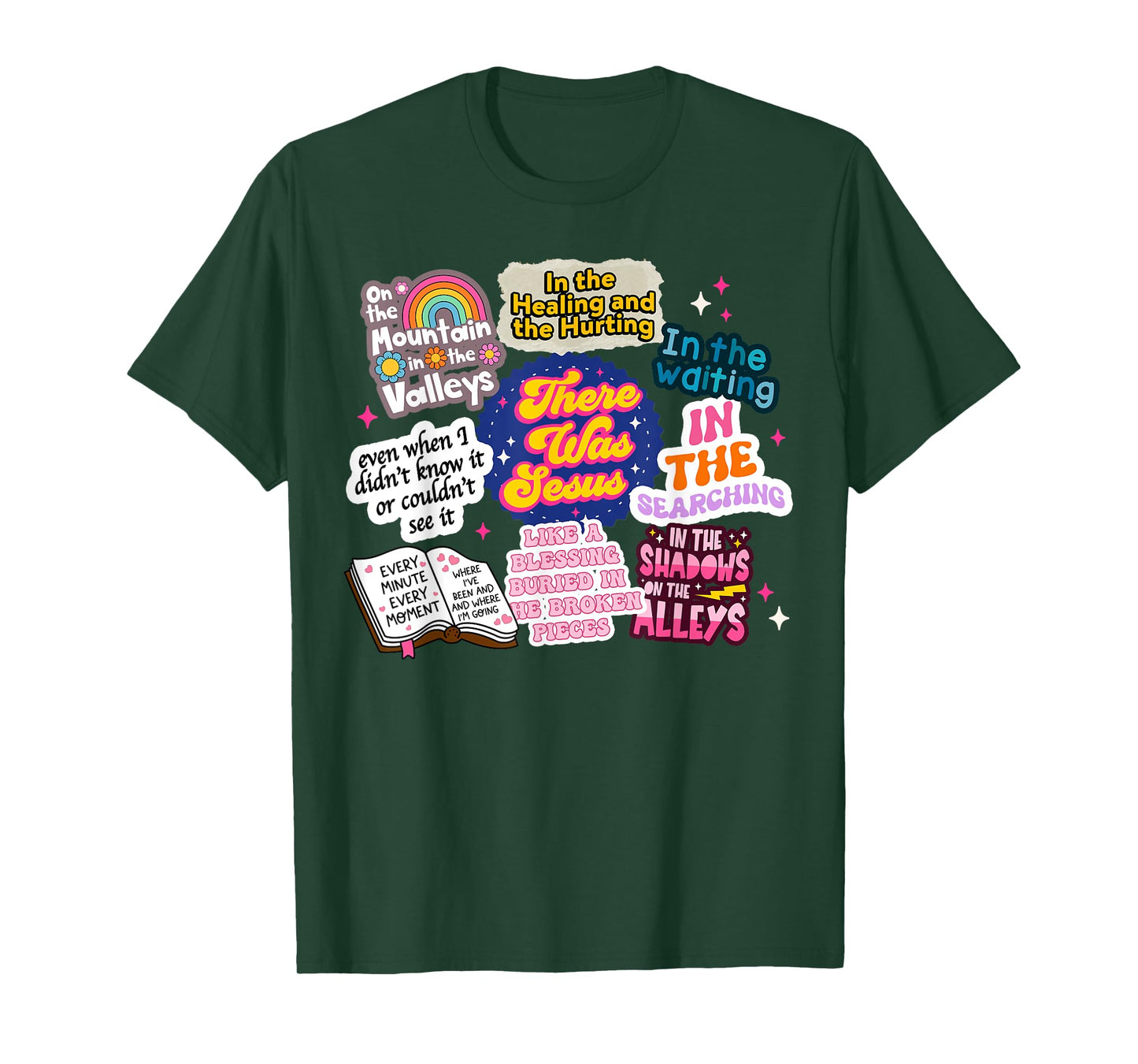 There Was Jesus Faith Inspirational Retro Christian Women T-Shirt