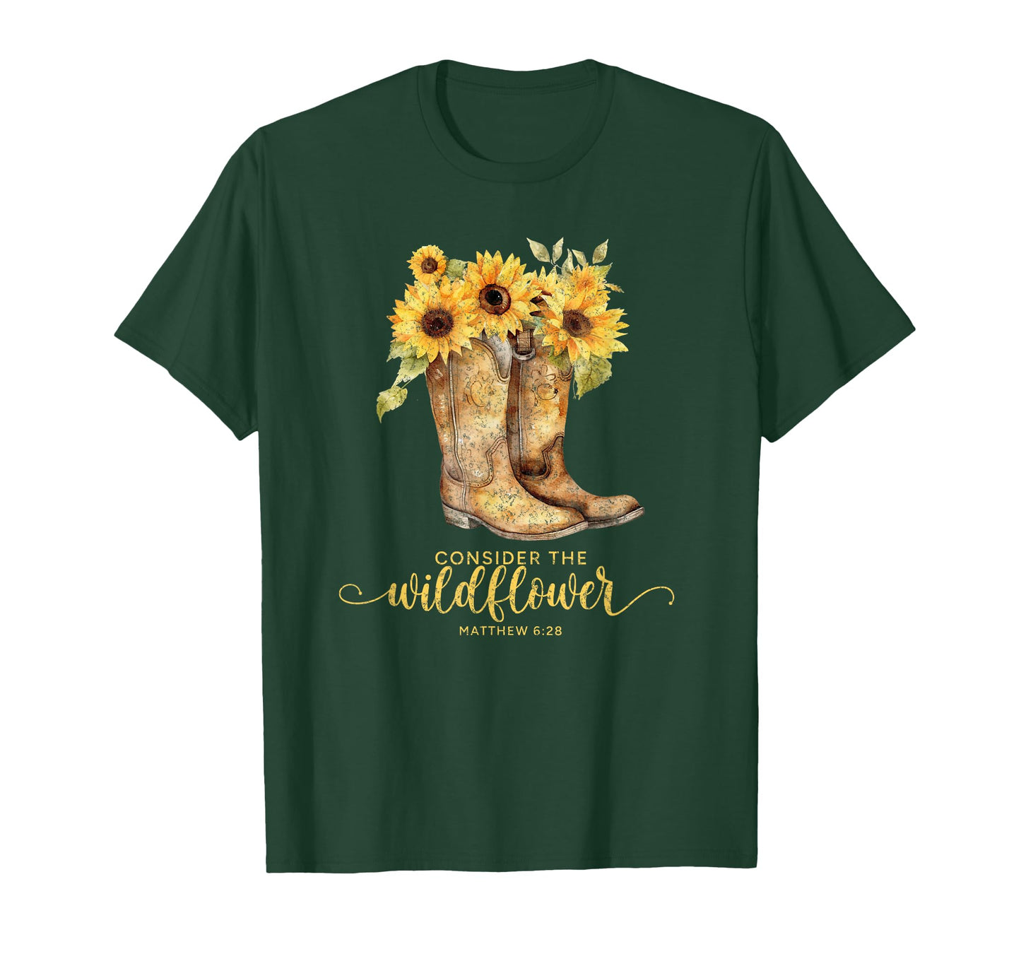 Christian Cowgirl Western Cowboy Sunflower Boots For Women T-Shirt