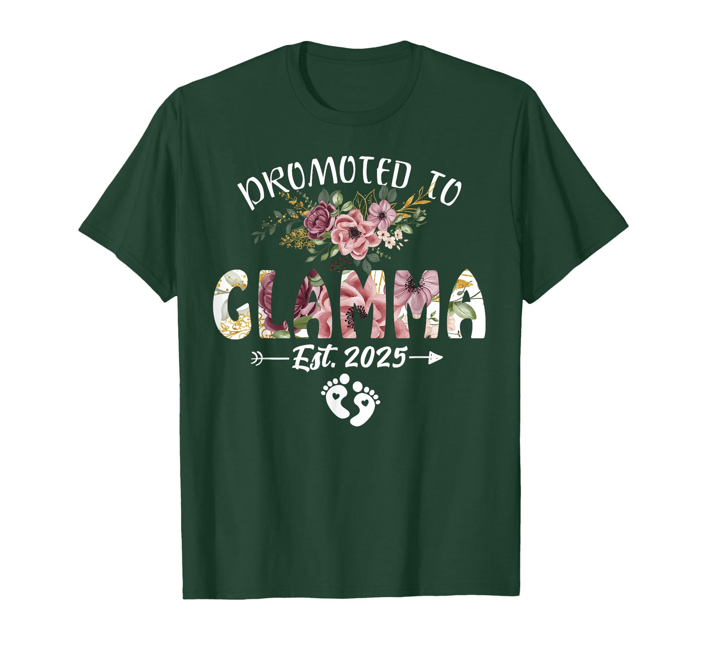 Promoted to Glamma Est 2025 Flower T-Shirt