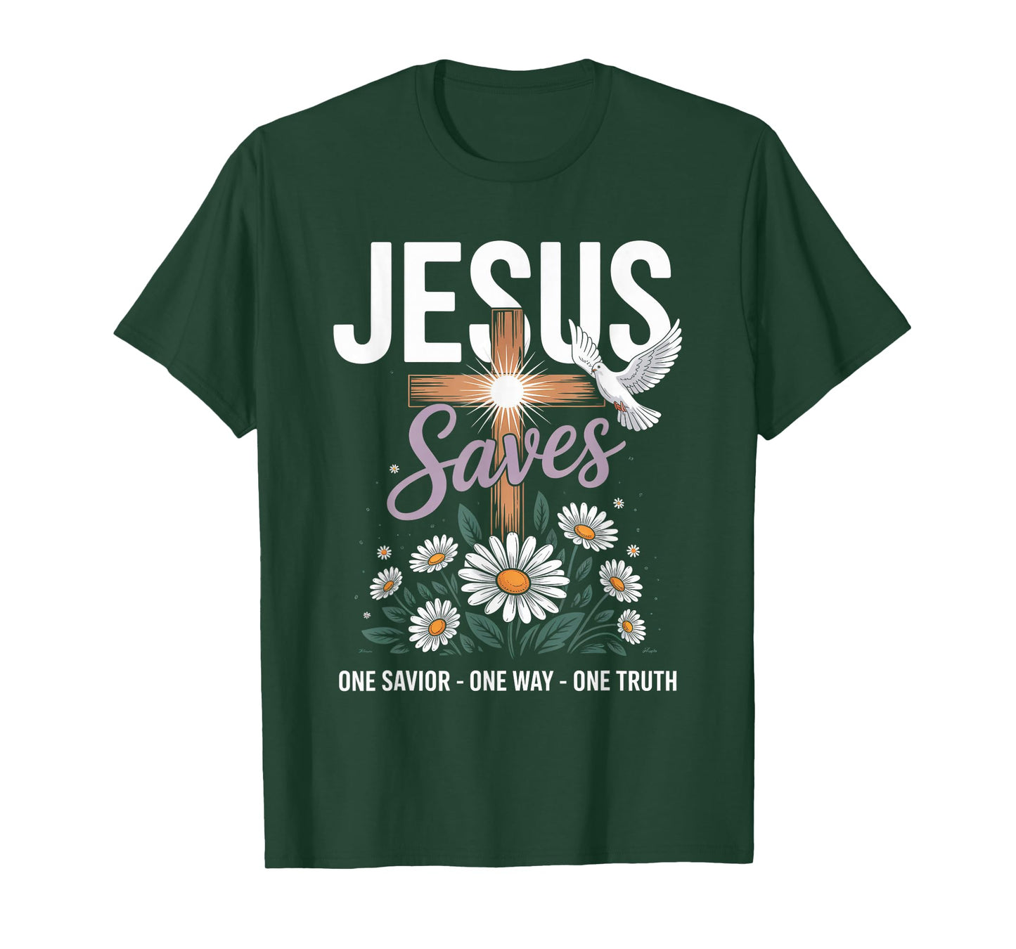 Jesus Savior Cross Dove Christian Streetwear T-Shirt