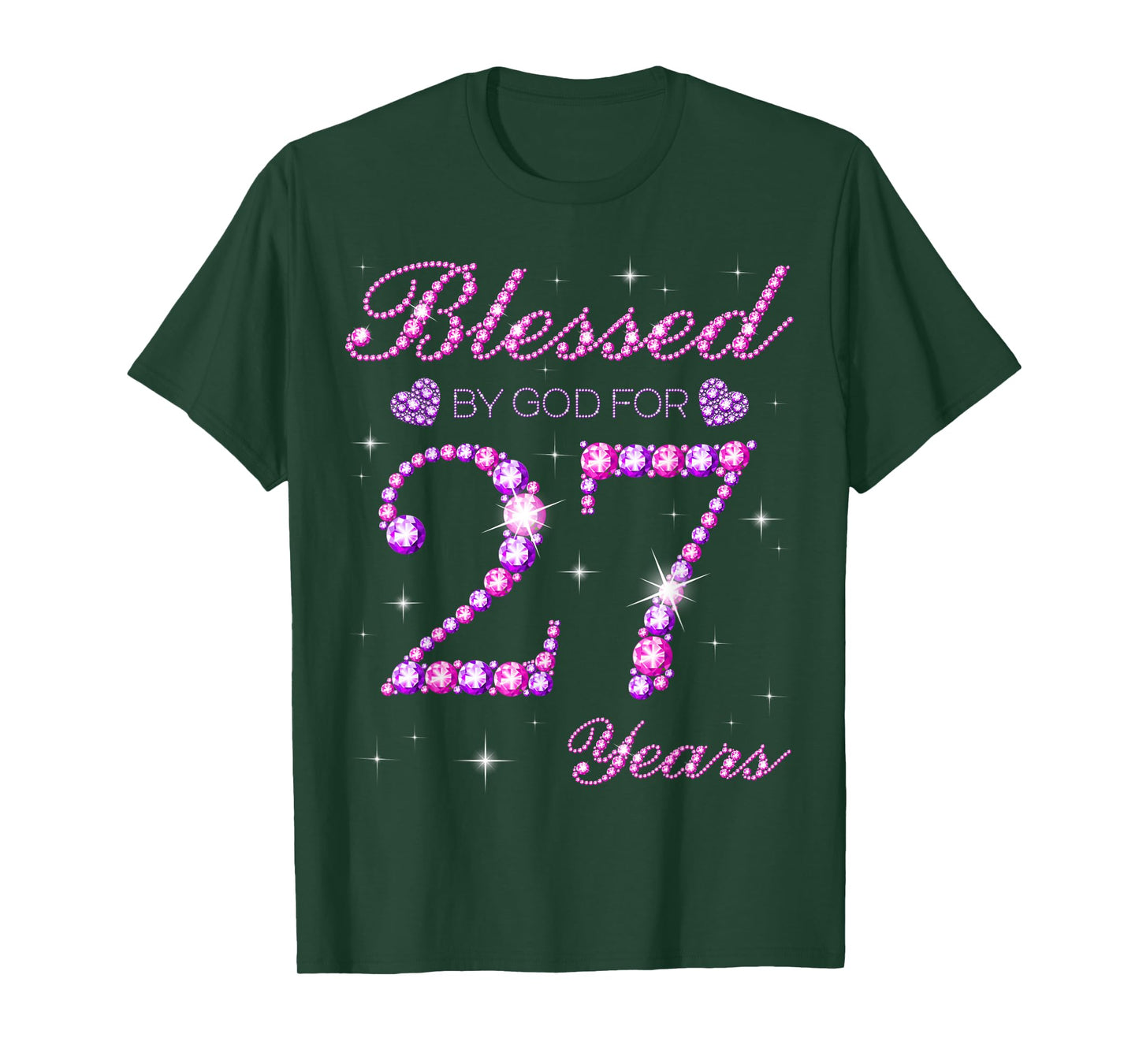 Blessed by God for 27 Years Old 27th Birthday Party T-Shirt