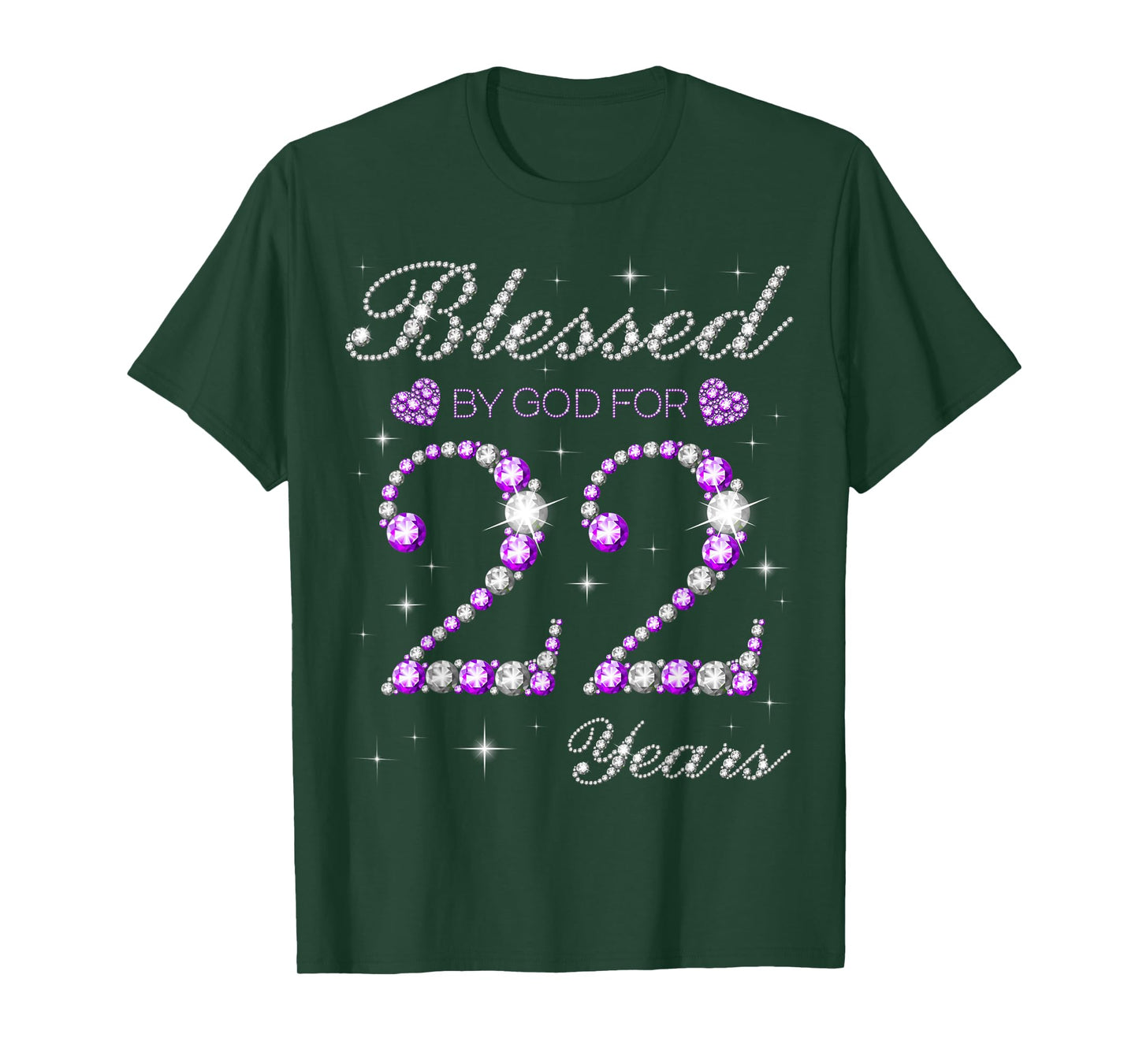 Blessed By God For 22 Years Old 22nd Birthday Party B-day T-Shirt