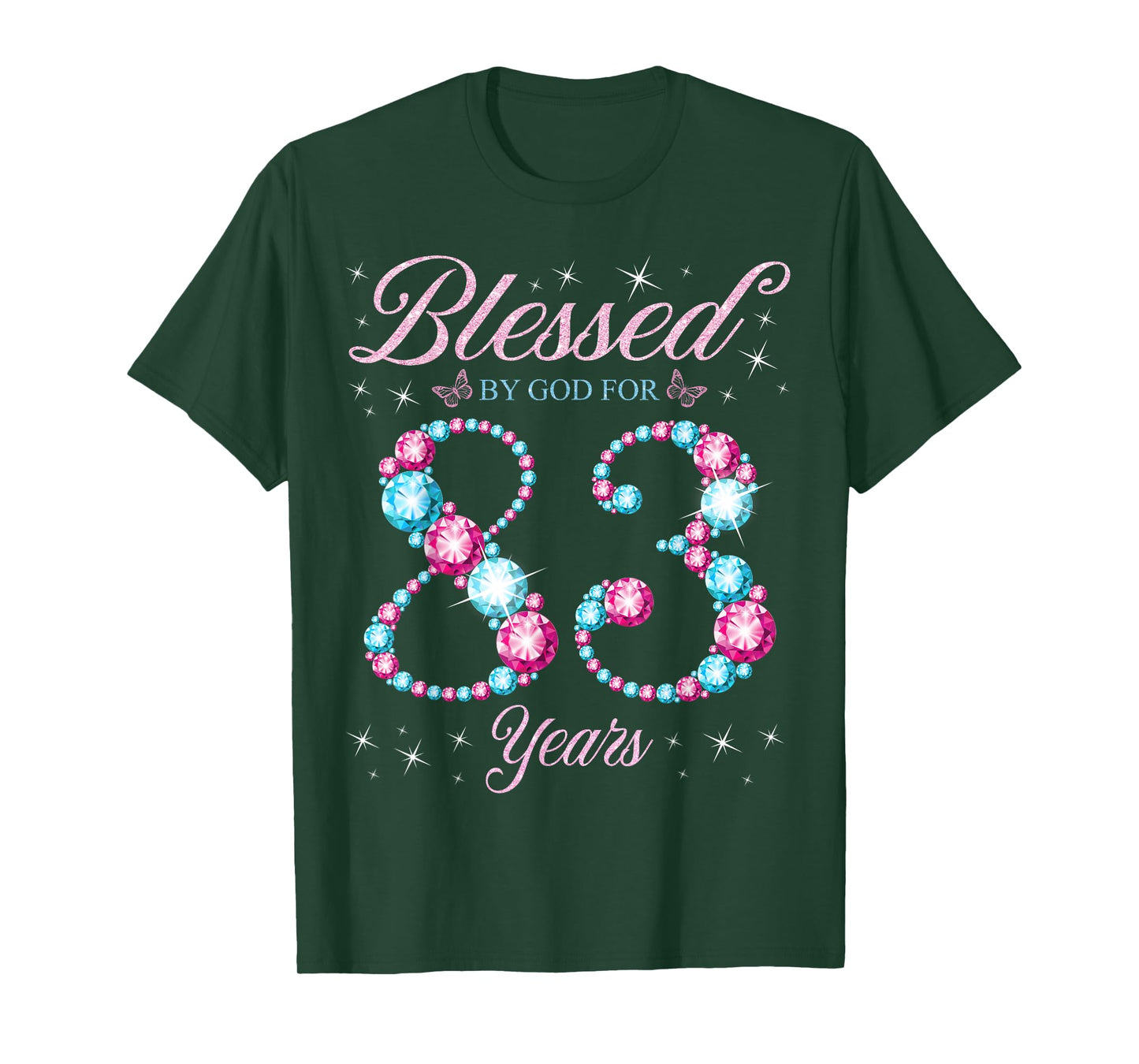 Blessed By God For 83 Years Old 83rd Birthday Woman Queen T-Shirt
