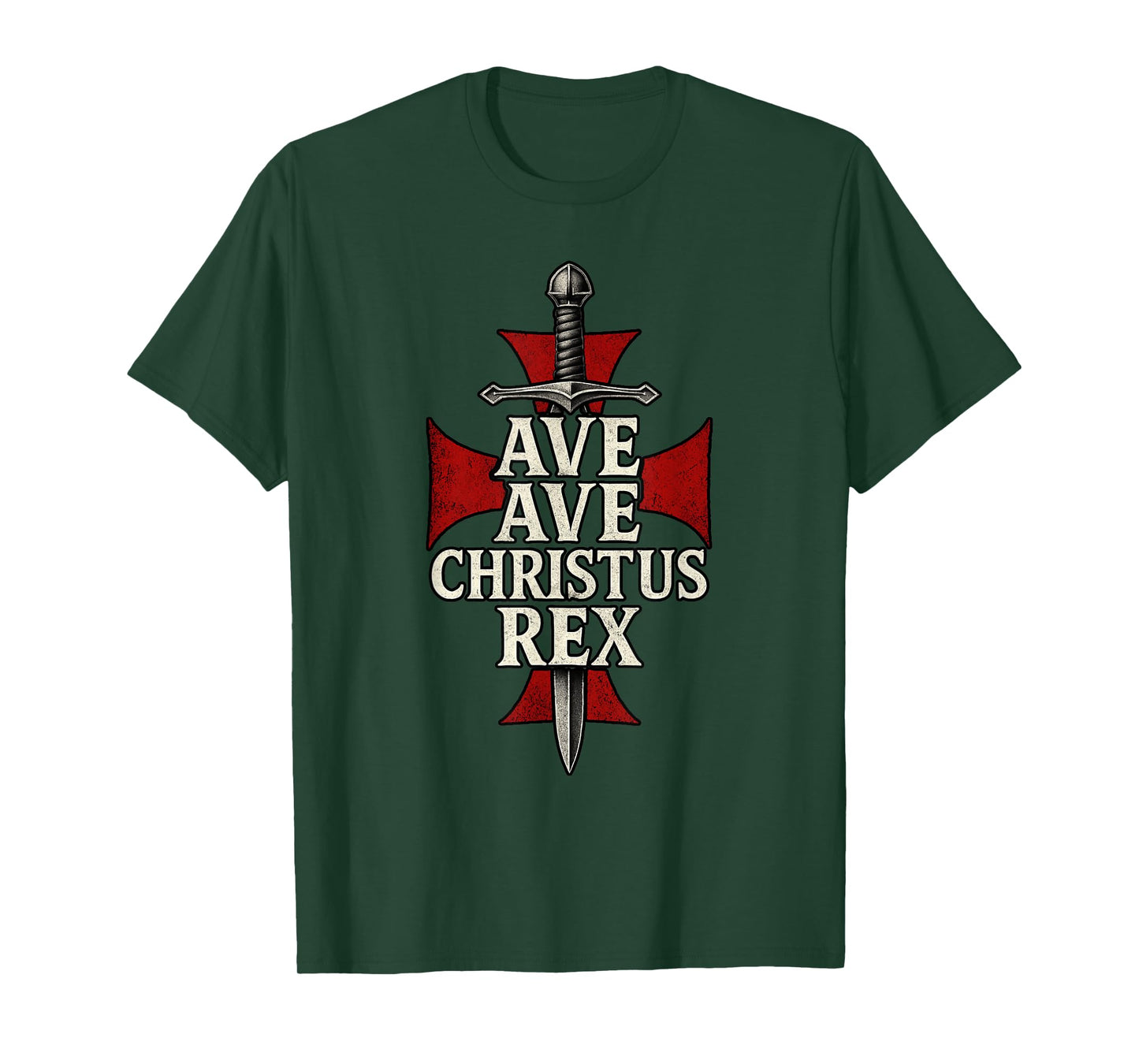 Ave Christus Rex – Powerful Catholic Faith Graphic Apparel T-Shirt