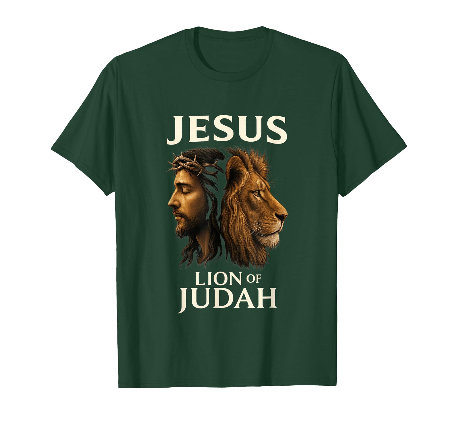 Jesus Lion of Judah Crown Thorns - Christian Faith | Religon T-Shirt