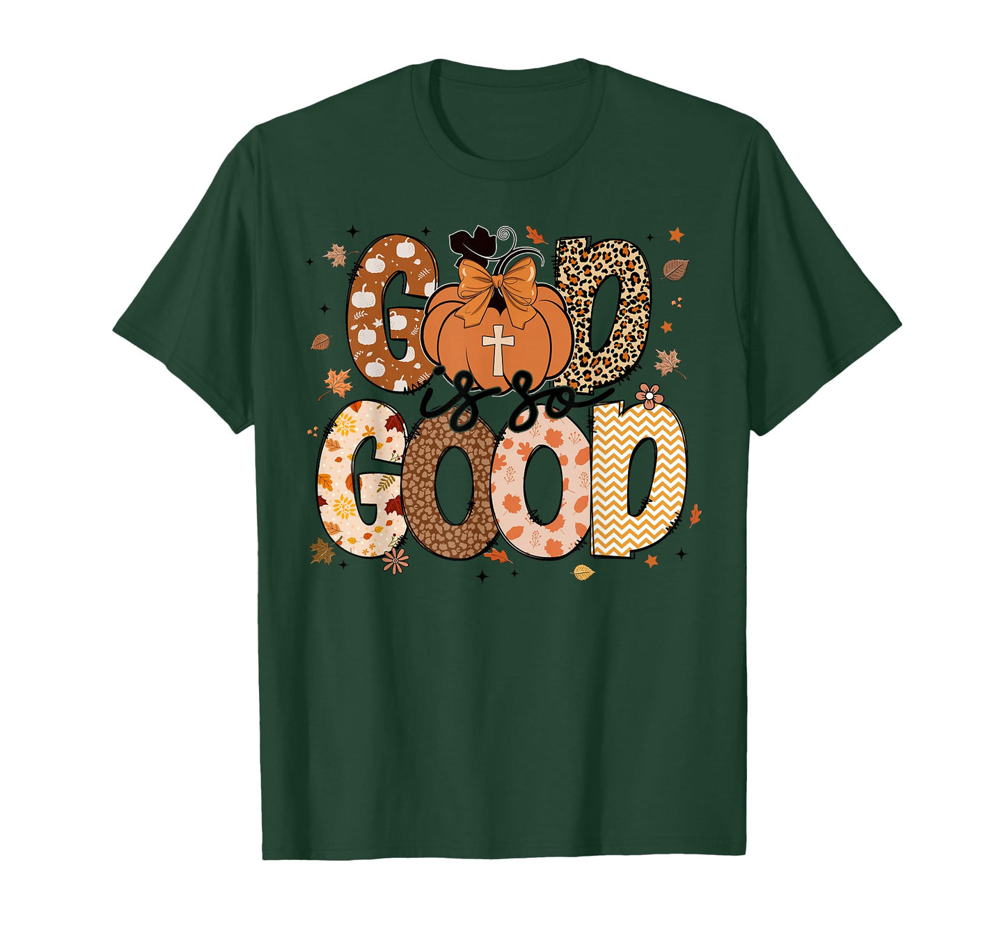 Autumn Pumpkin Christian Thanksgiving Faith God is So Good T-Shirt