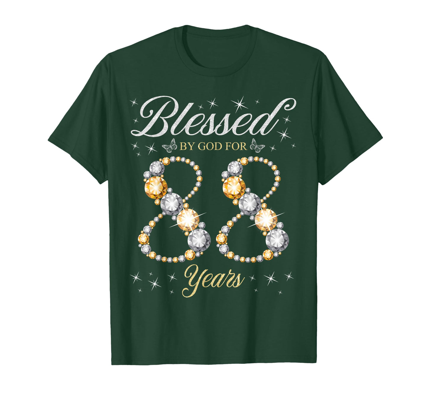 Blessed By God For 88 Years Old 88th Birthday Party T-Shirt