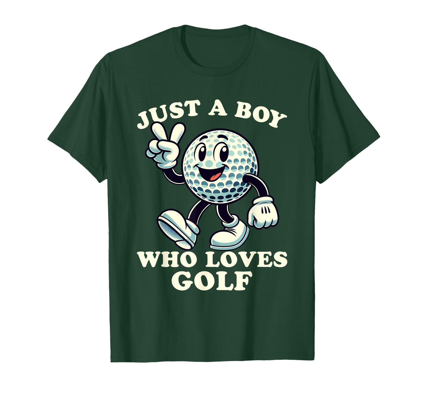 Just a Boy Who Loves Golf Funny Golf Designs Boys T-Shirt