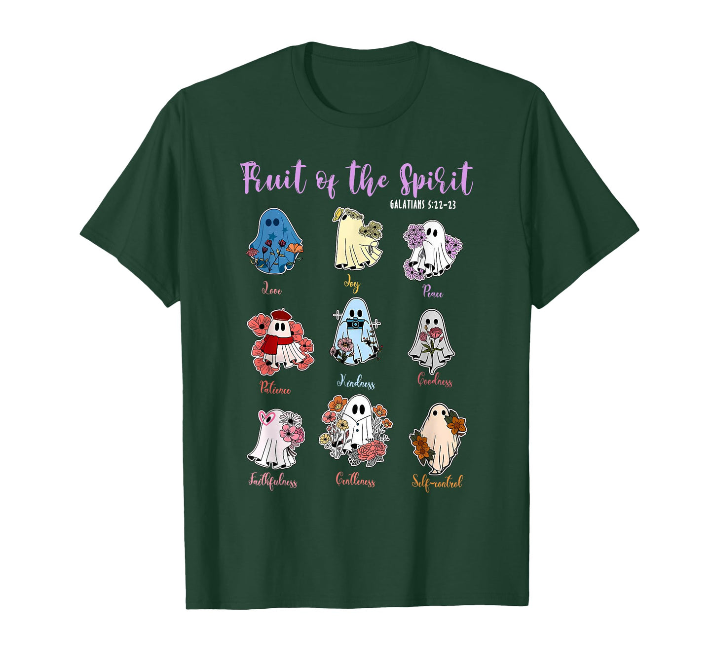 Fruit of The Spirit Christian Religious Halloween Ghost Fall T-Shirt